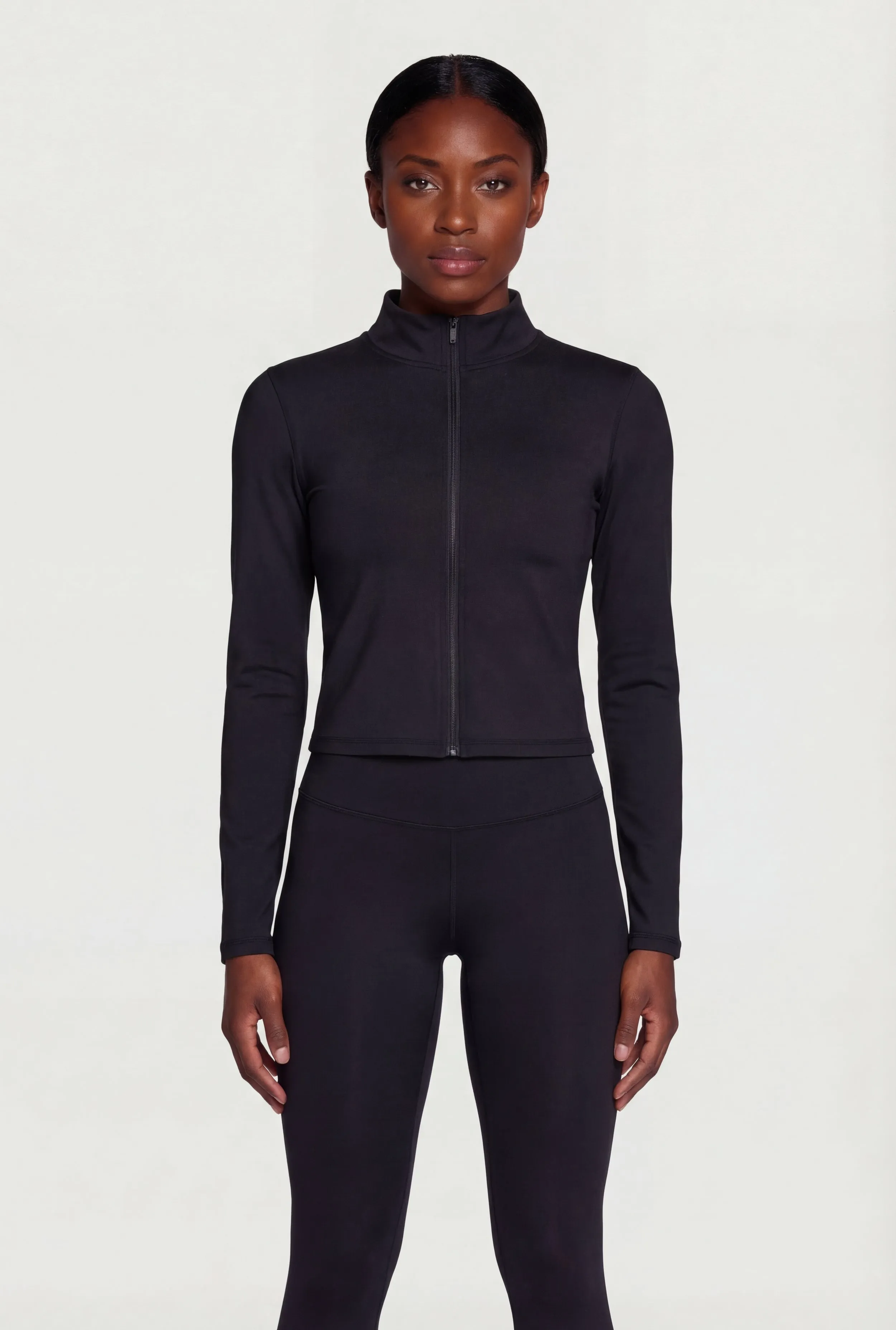 Mock Neck Zip Front Active Jacket sold by Rainbow