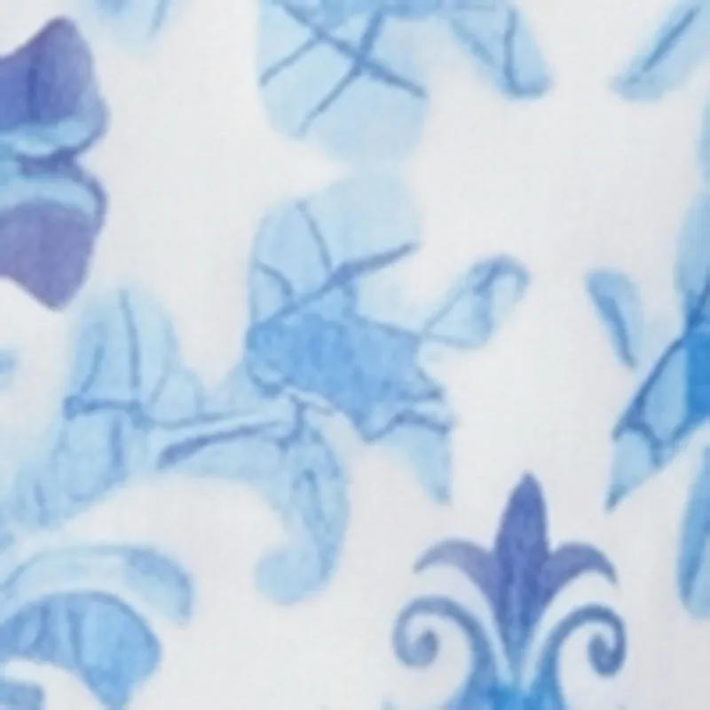 Patterned Mesh Overlay Ruffle Trim Dress sold by Rainbow product image thumbnail 4