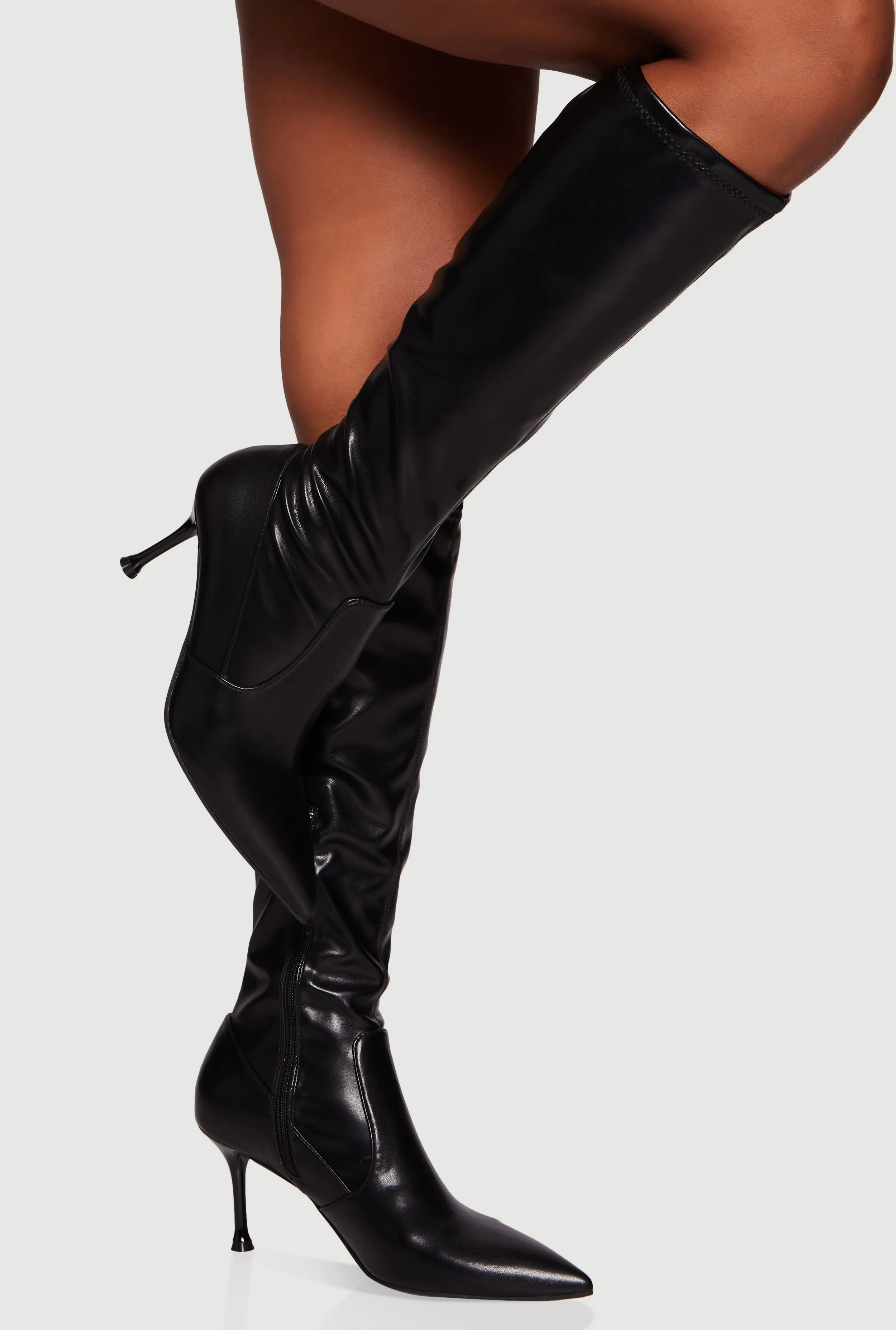 Trendy Pointed Toe Stretch Sock Boots sold by Rainbow