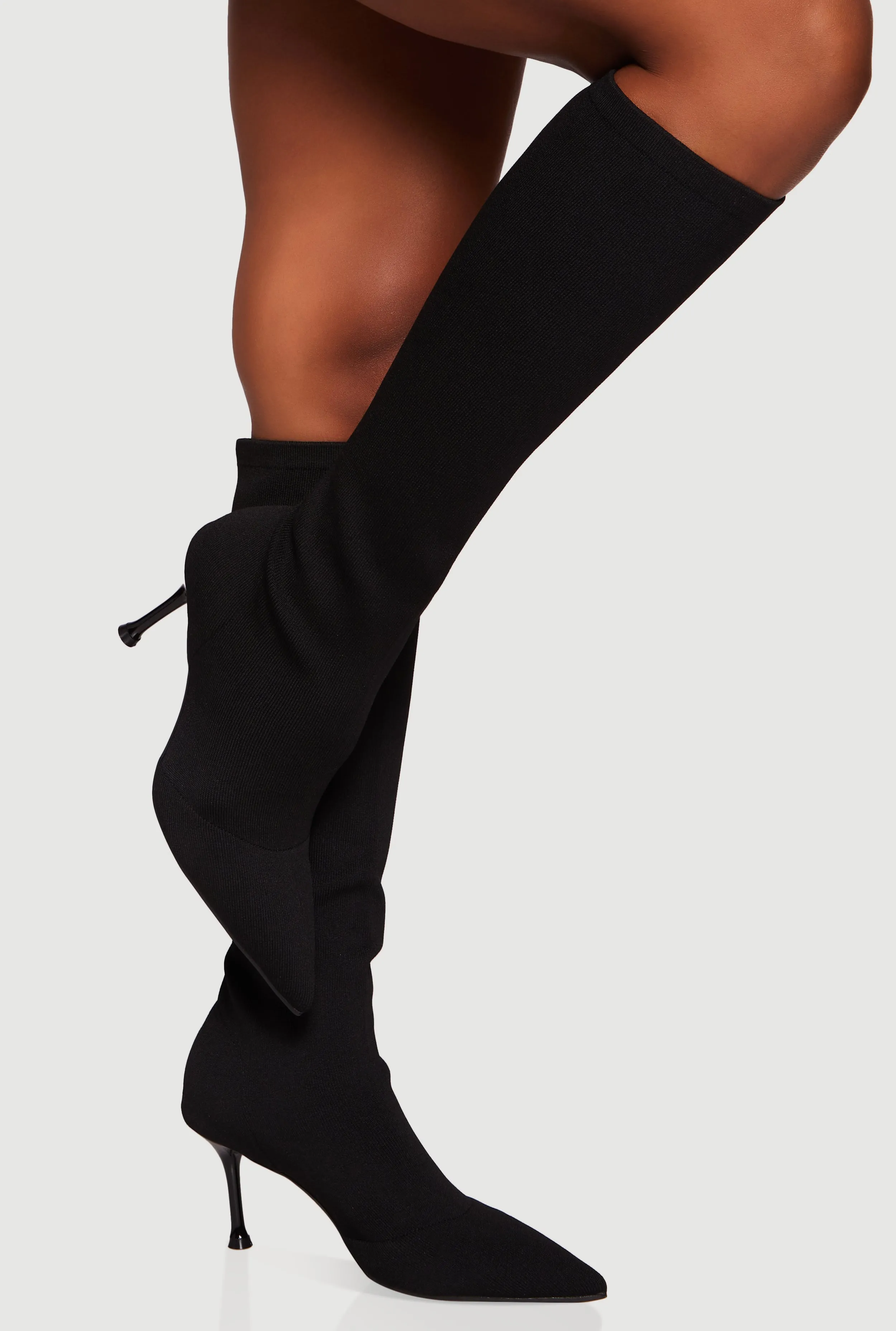Trendy Pointed Toe Stretch Sock Boots sold by Rainbow
