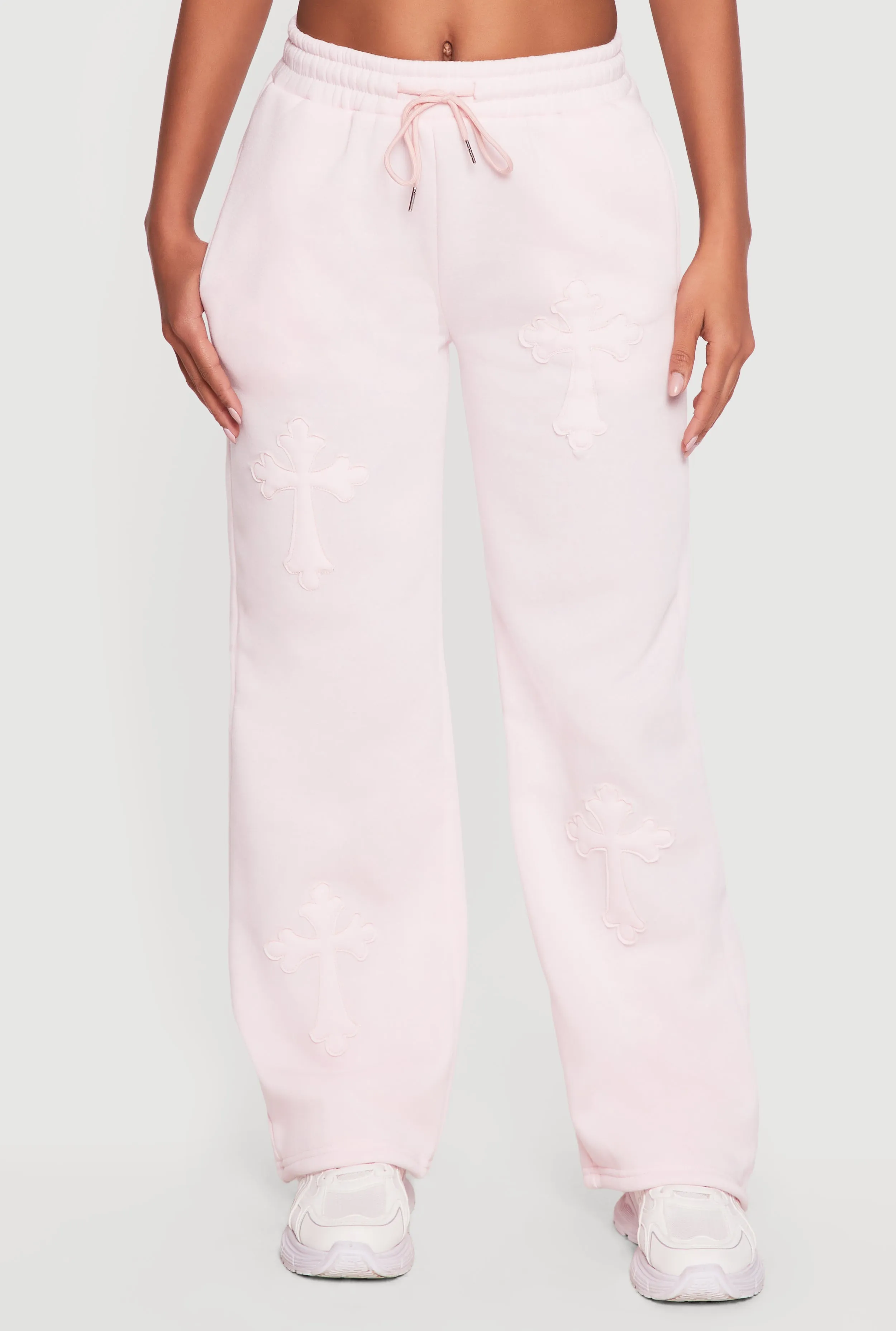 Cross Applique Drawstring Waist Sweatpants sold by Rainbow product image thumbnail 3