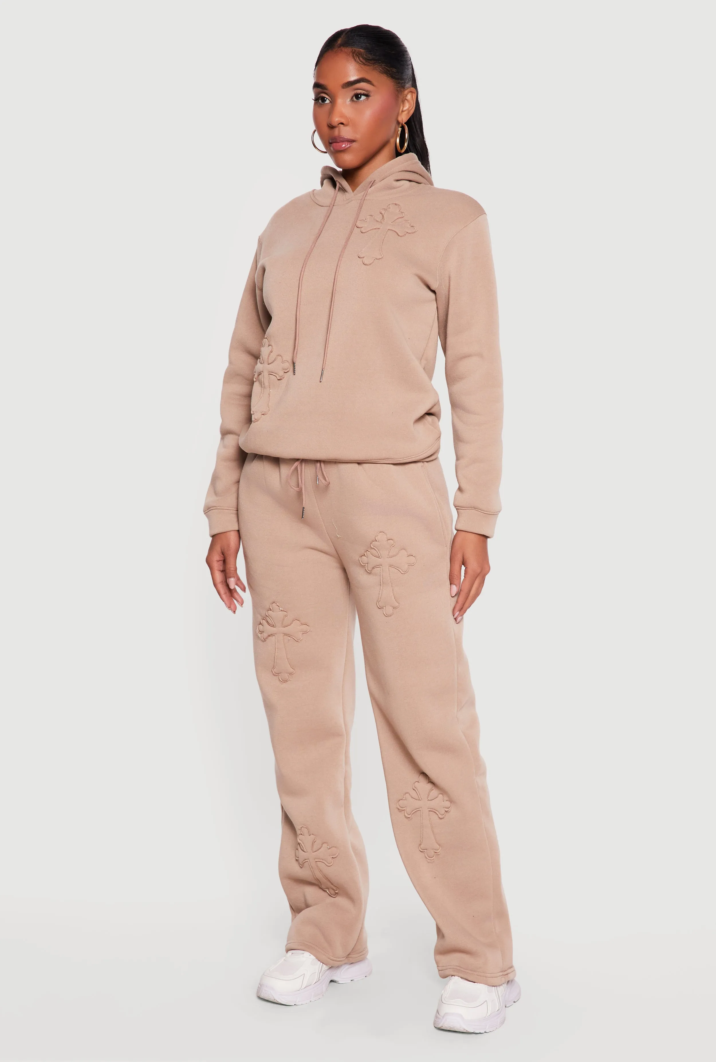 Cross Applique Drawstring Waist Sweatpants sold by Rainbow product image thumbnail 2