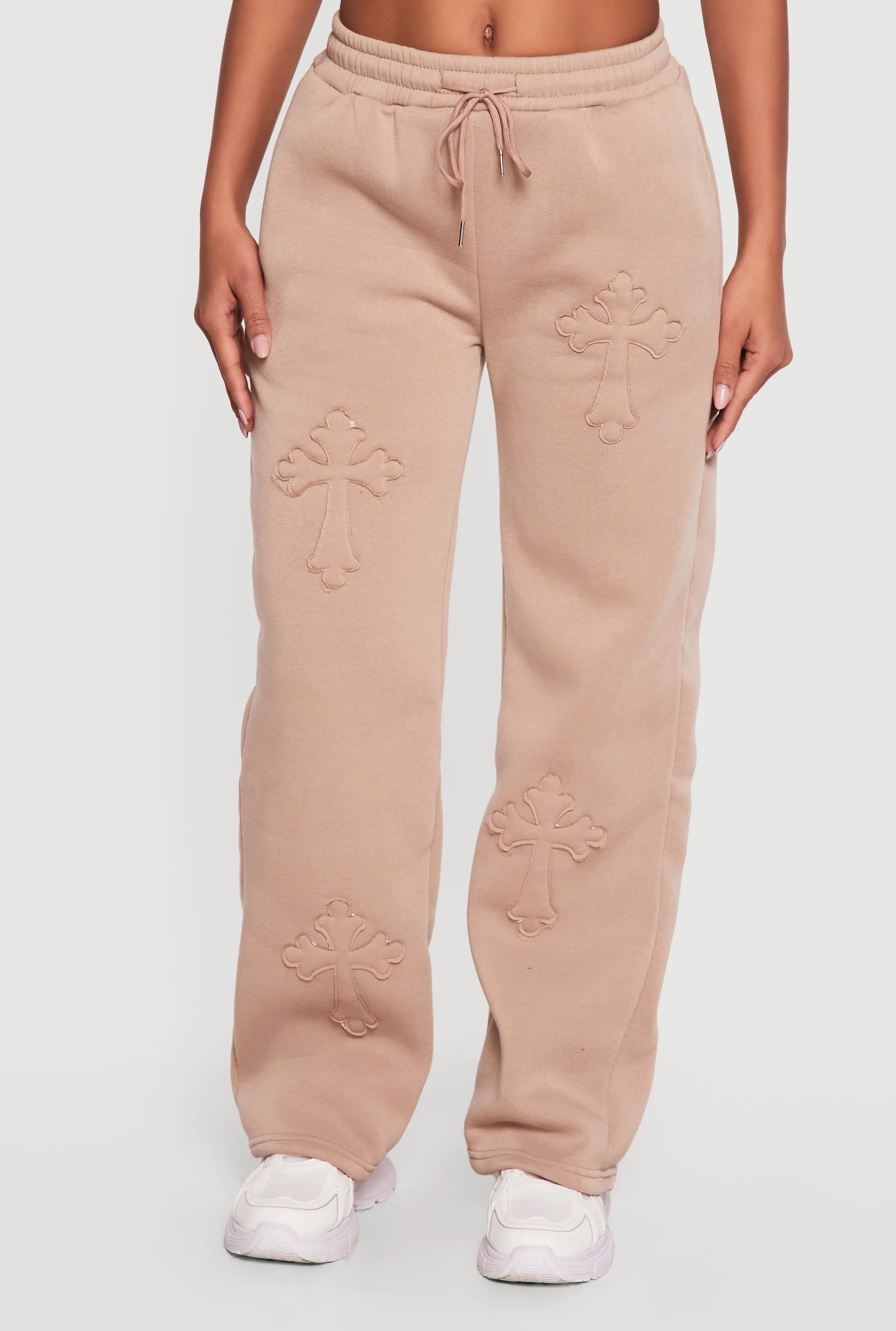 Cross Applique Drawstring Waist Sweatpants sold by Rainbow product image thumbnail 3