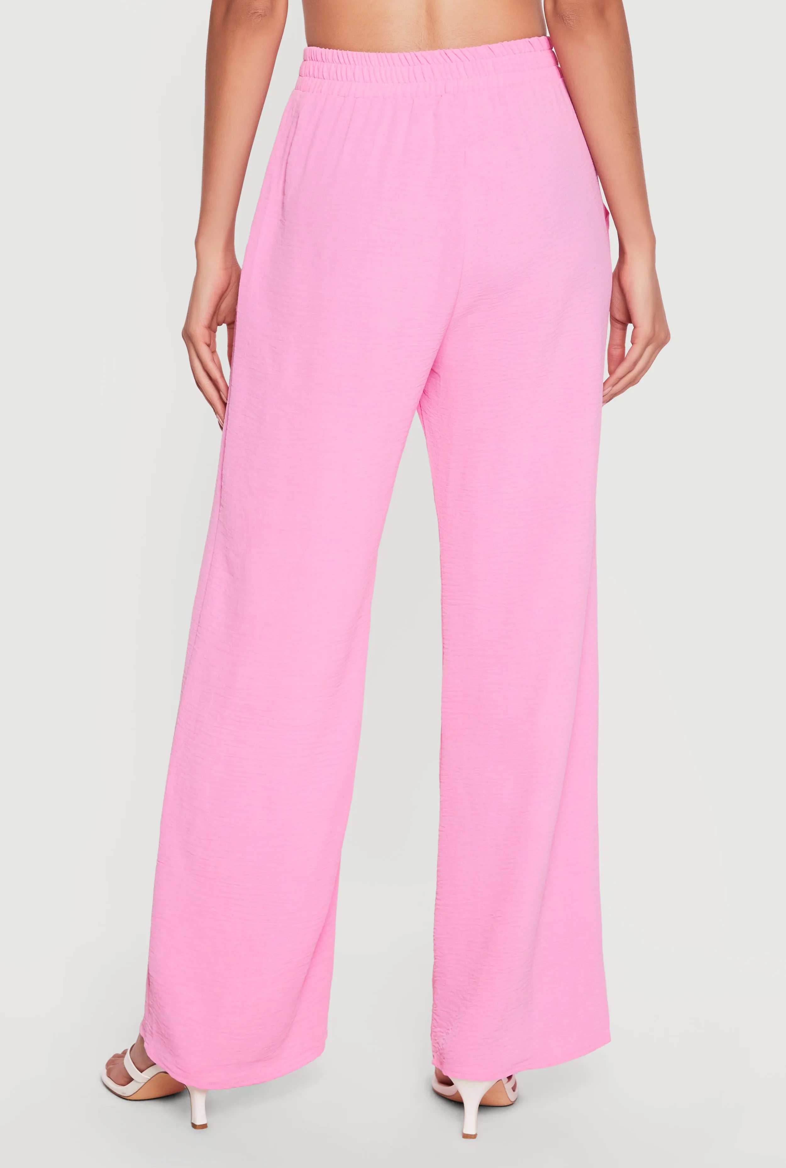 Crepe Knit Drawstring Detail Wide Leg Pants sold by Rainbow product image thumbnail 5