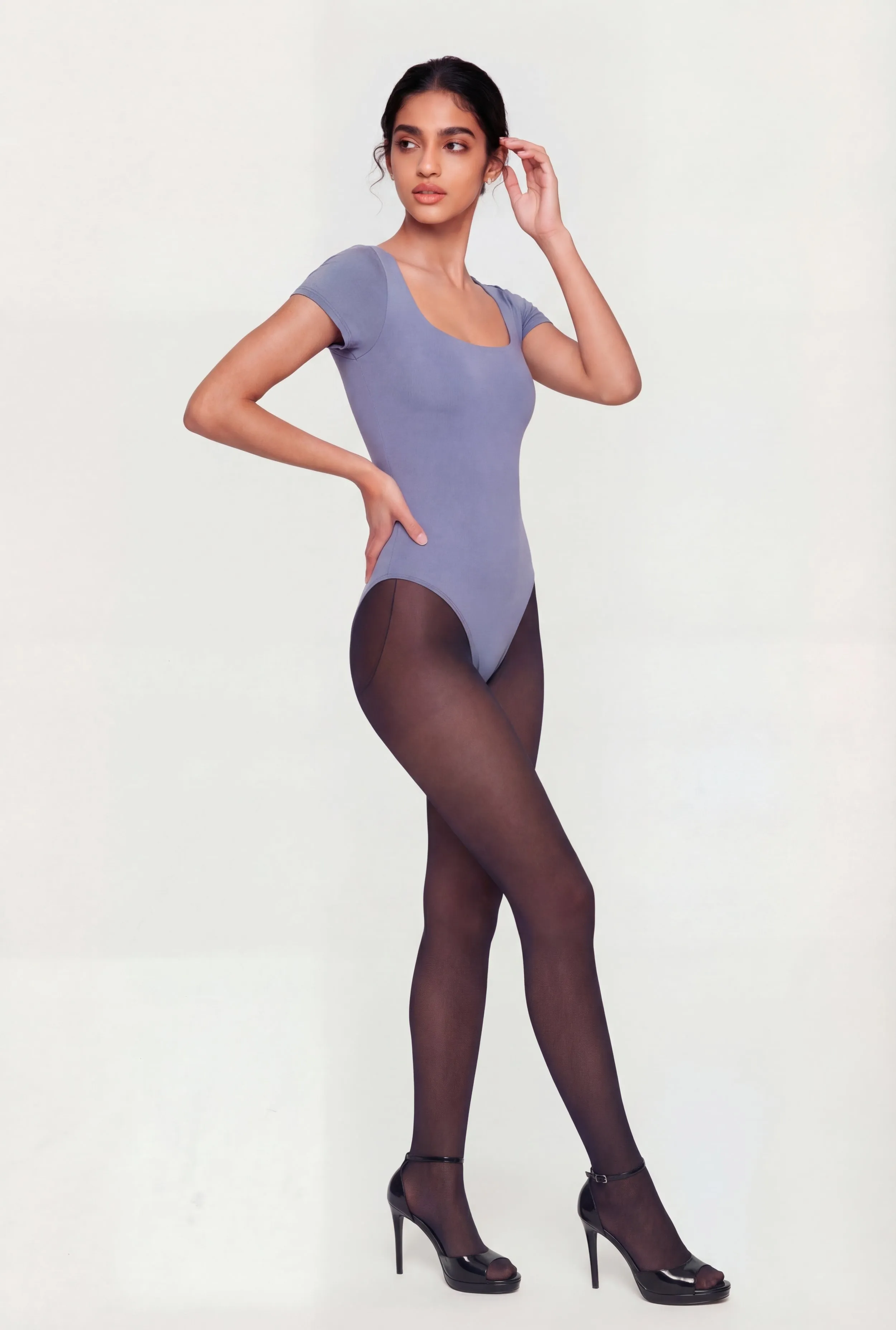 Scoop Neck Short Sleeve Bodysuit sold by Rainbow product image thumbnail 3