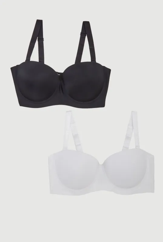 Plus Size Laser Cut Convertible Balconette Bras 2 Pack made by Rainbow