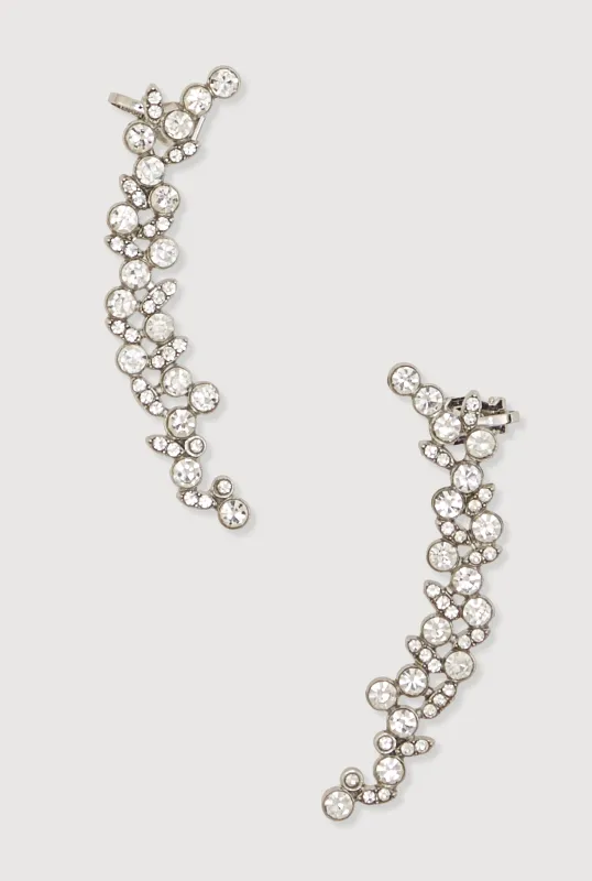 Rhinestone Climber Earrings made by Rainbow