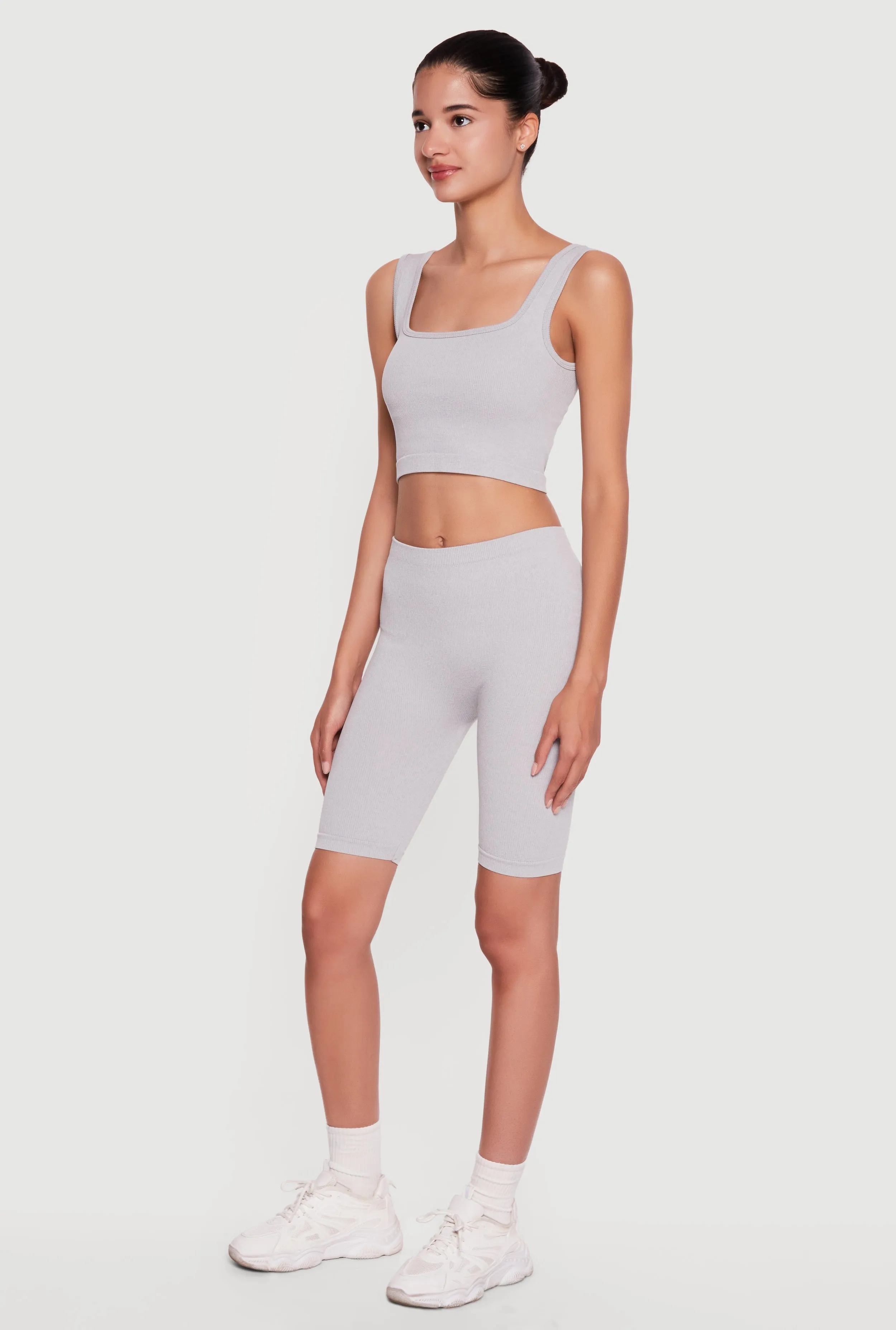 Seamless Rib Knit Cropped Tank Top sold by Rainbow product image thumbnail 3