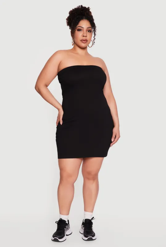 Plus Size Basic Mini Tube Dress made by Daisy