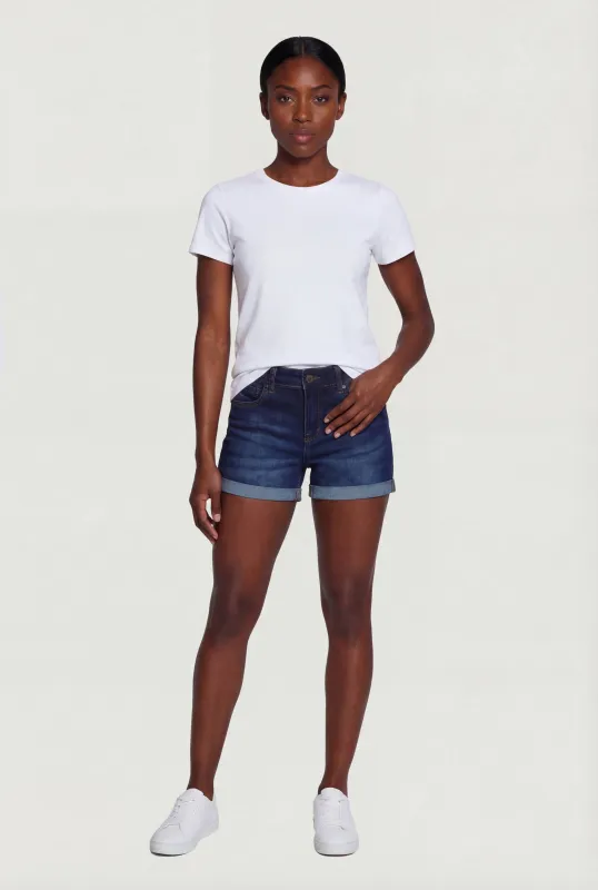 WAX Fixed Cuff Denim Shorts made by Rainbow