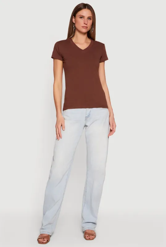 Short Sleeve V-Neck T-Shirt made by Rainbow