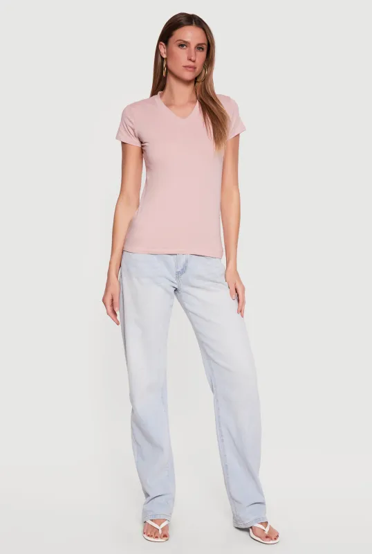 Short Sleeve V-Neck T-Shirt made by Rainbow