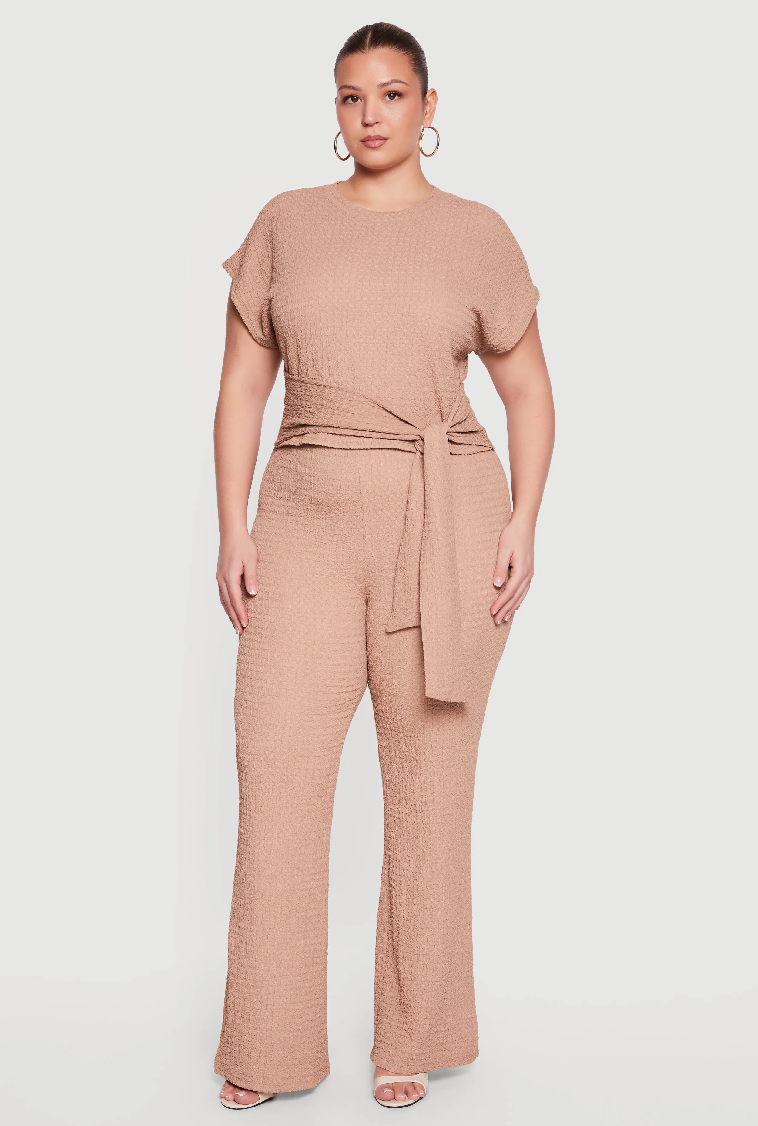 Plus Size Textured Knit Wide Leg Dress Pants sold by Rainbow product image thumbnail 4