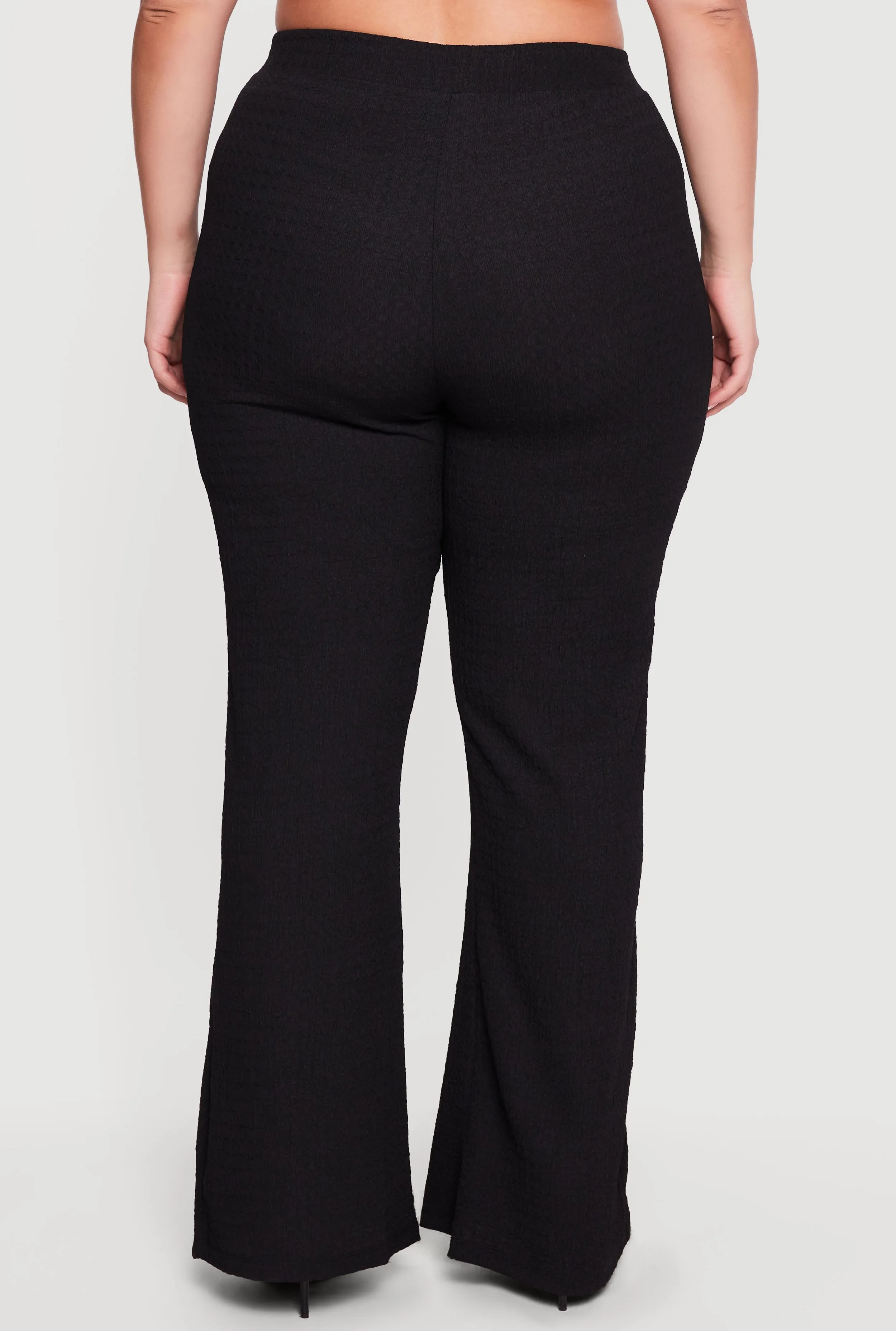 Plus Size Textured Knit Wide Leg Dress Pants sold by Rainbow product image thumbnail 5
