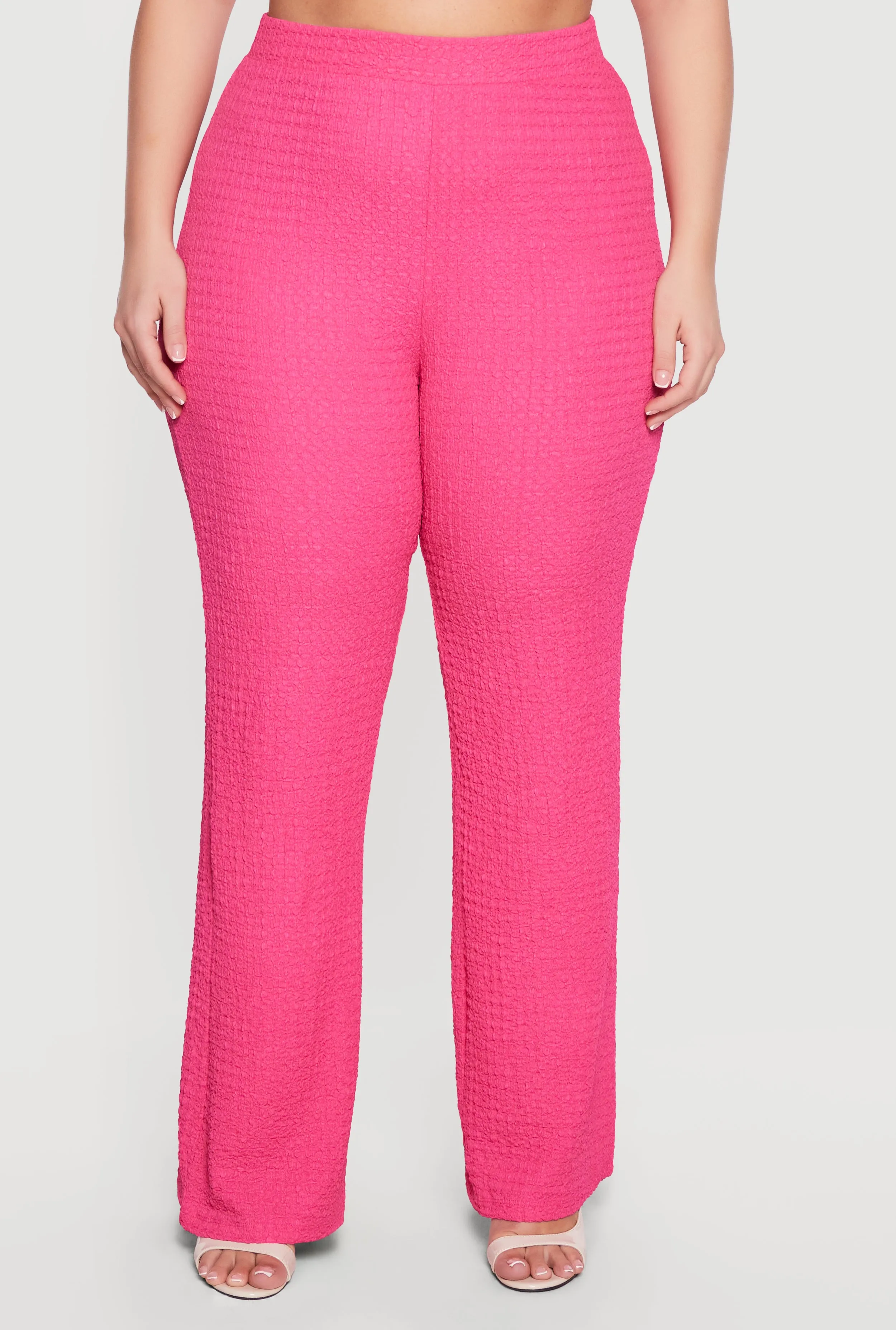 Plus Size Textured Knit Wide Leg Dress Pants sold by Rainbow product image thumbnail 3