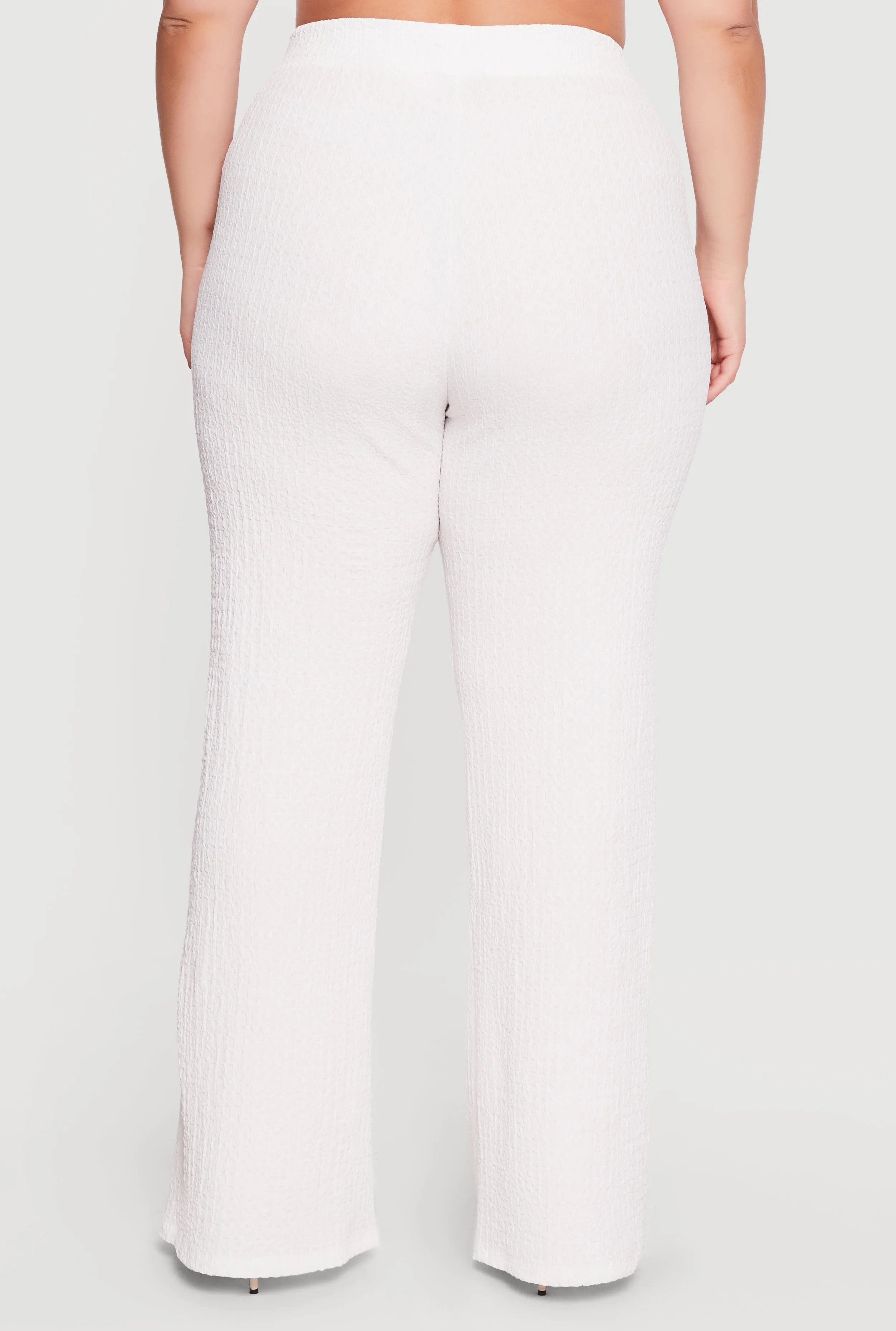 Plus Size Textured Knit Wide Leg Dress Pants sold by Rainbow product image thumbnail 5