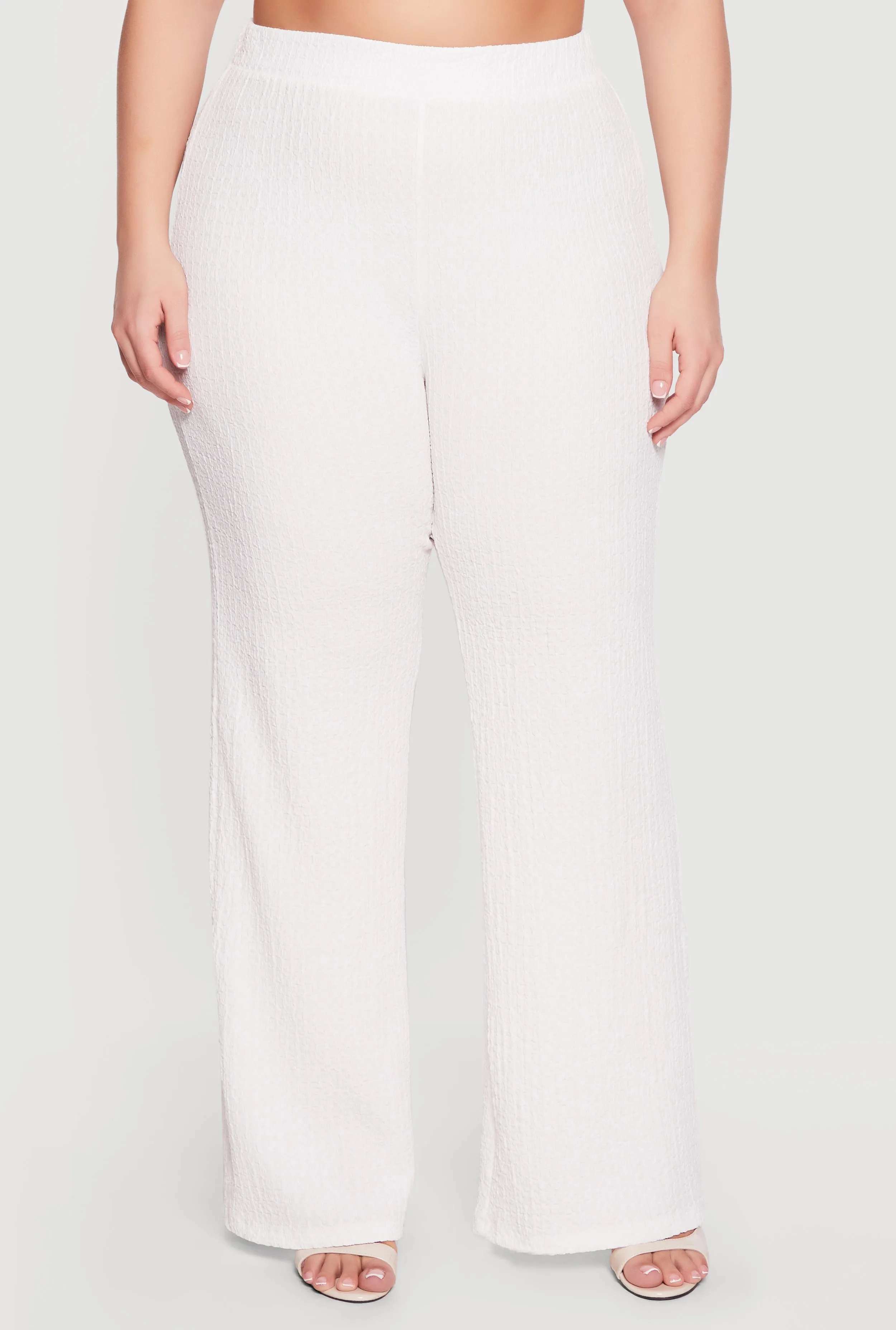 Plus Size Textured Knit Wide Leg Dress Pants sold by Rainbow product image thumbnail 3