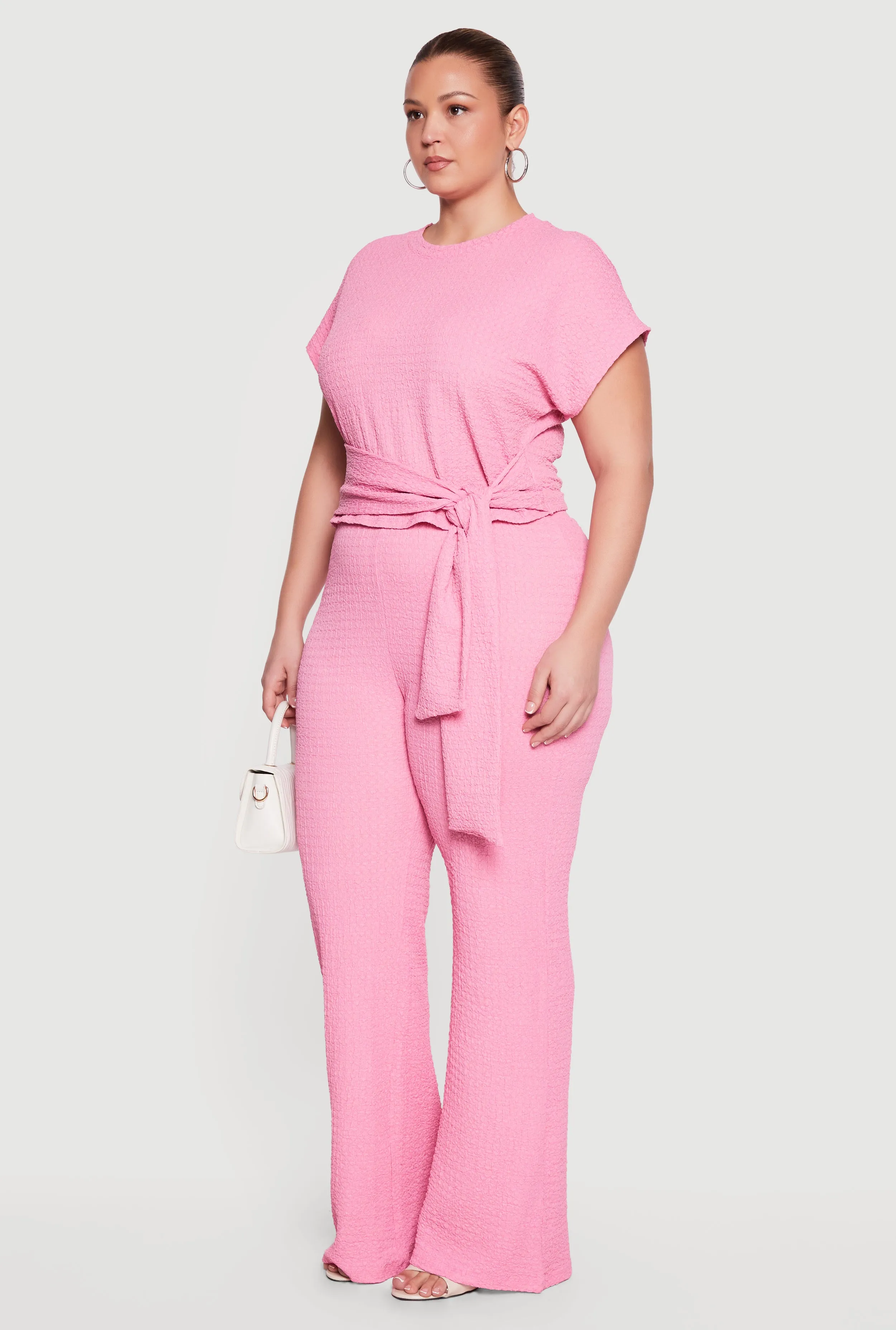 Plus Size Textured Knit Wide Leg Dress Pants sold by Rainbow product image thumbnail 2