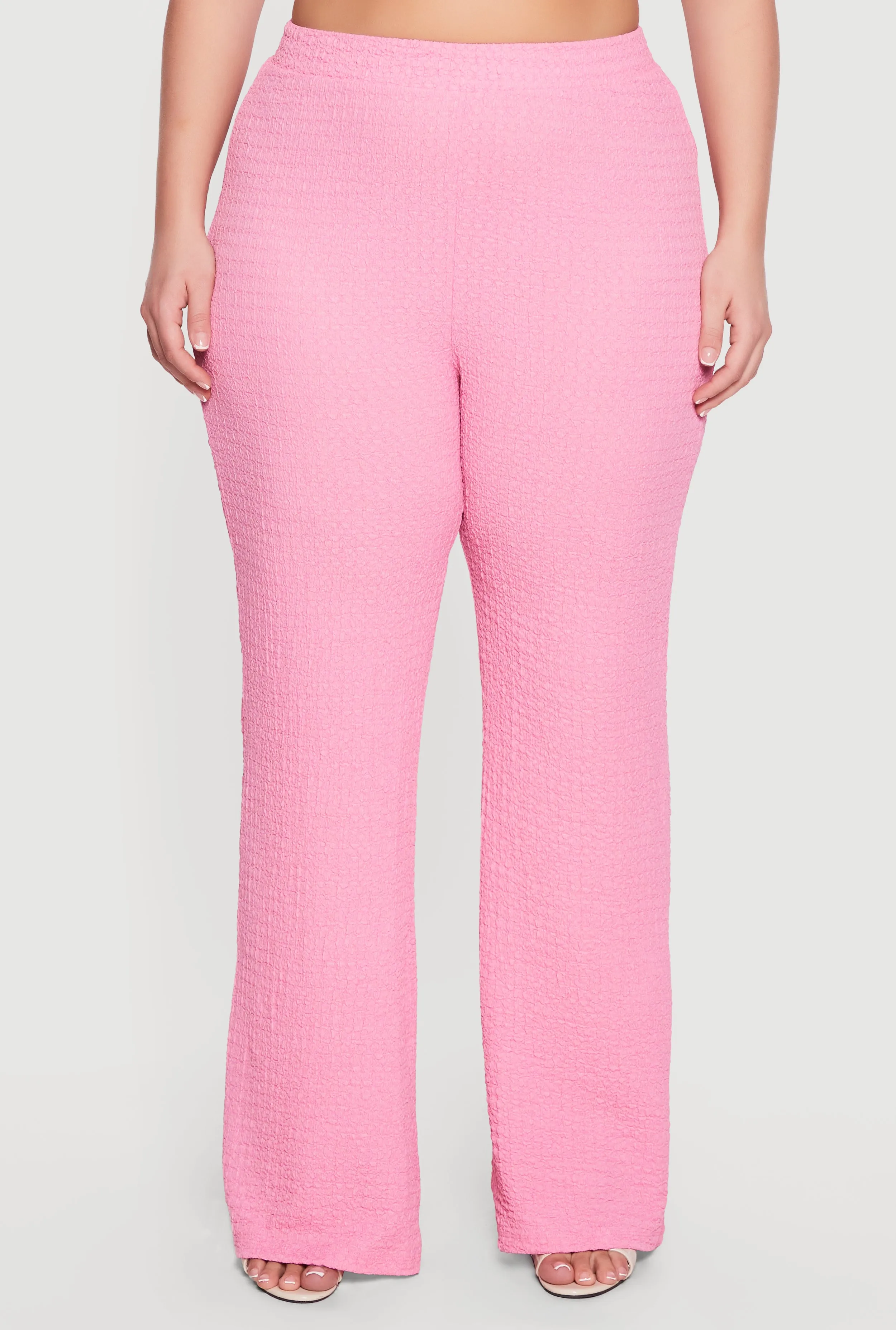 Plus Size Textured Knit Wide Leg Dress Pants sold by Rainbow product image thumbnail 3