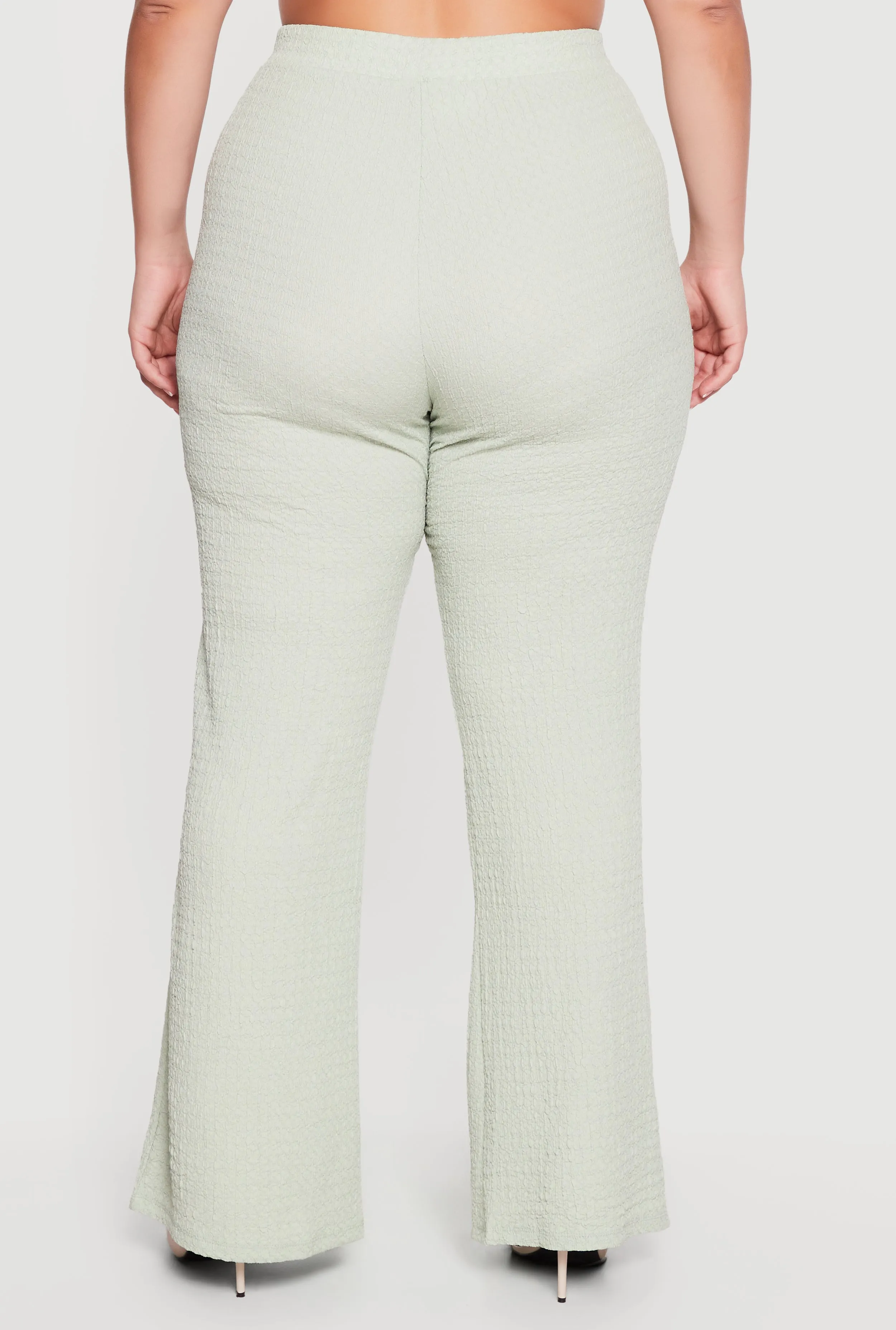 Plus Size Textured Knit Wide Leg Dress Pants sold by Rainbow product image thumbnail 5