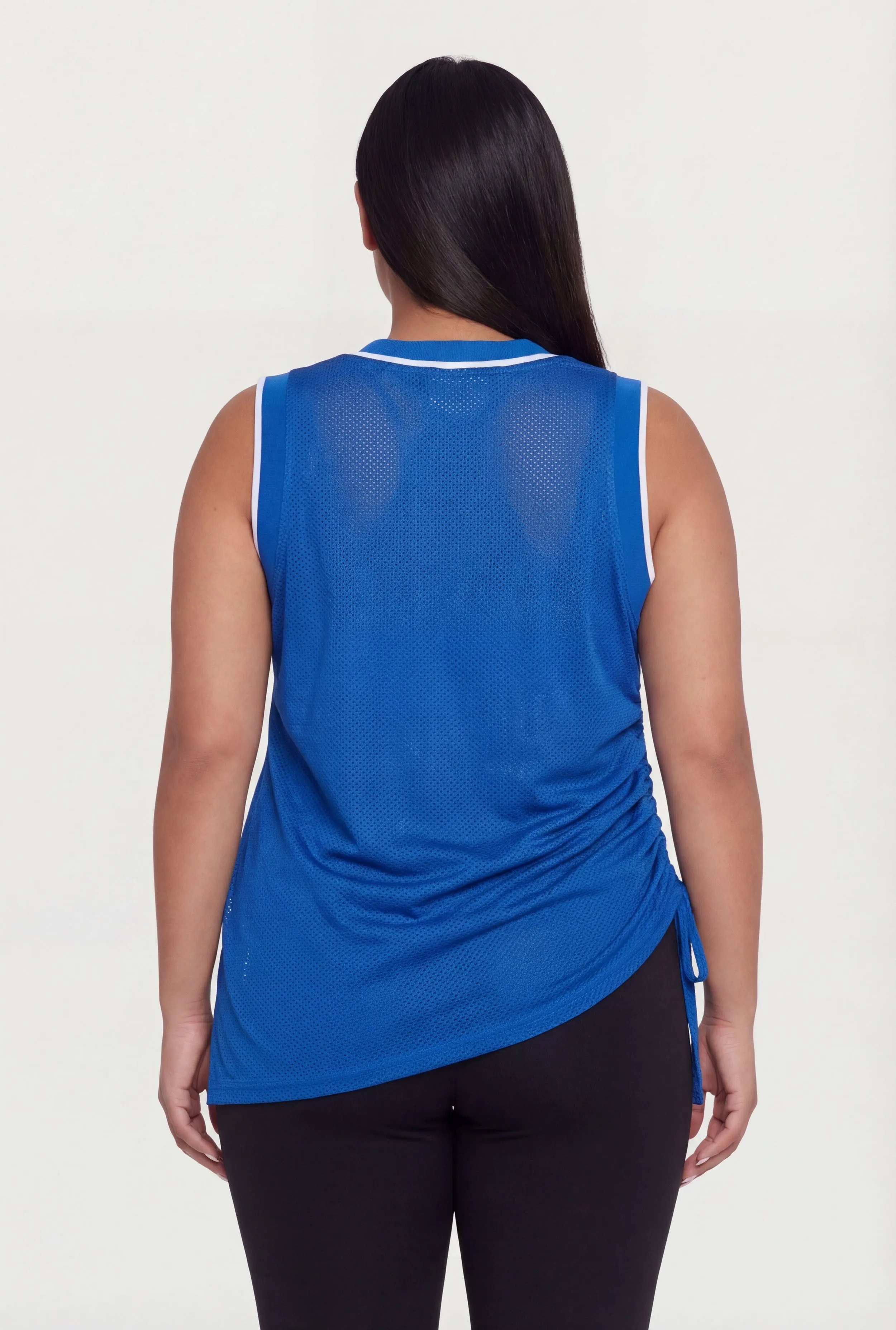 Plus Size Drawstring Side Mesh Jersey sold by Rainbow product image thumbnail 5