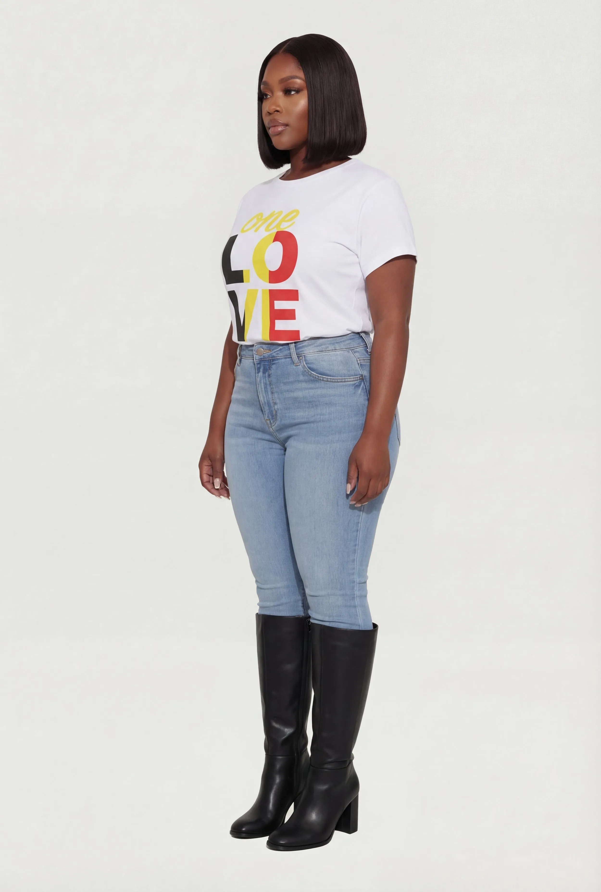 Plus Size One Love Graphic Tee sold by Rainbow product image thumbnail 3