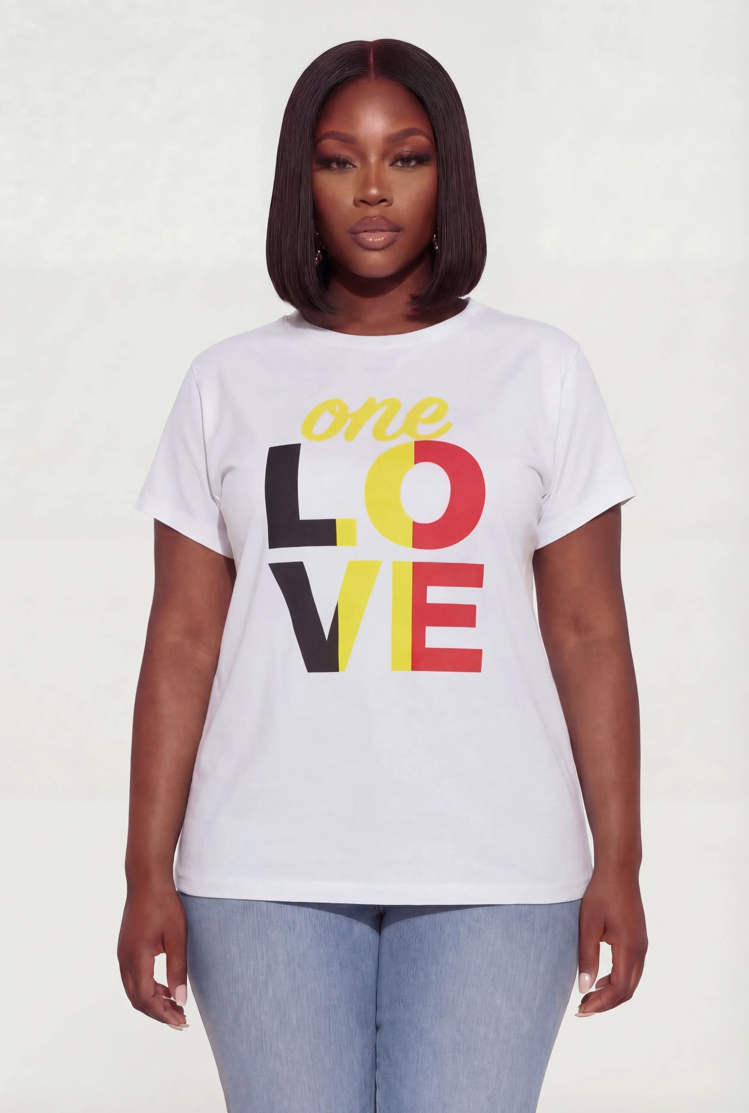 Plus Size One Love Graphic Tee sold by Rainbow product image thumbnail 2