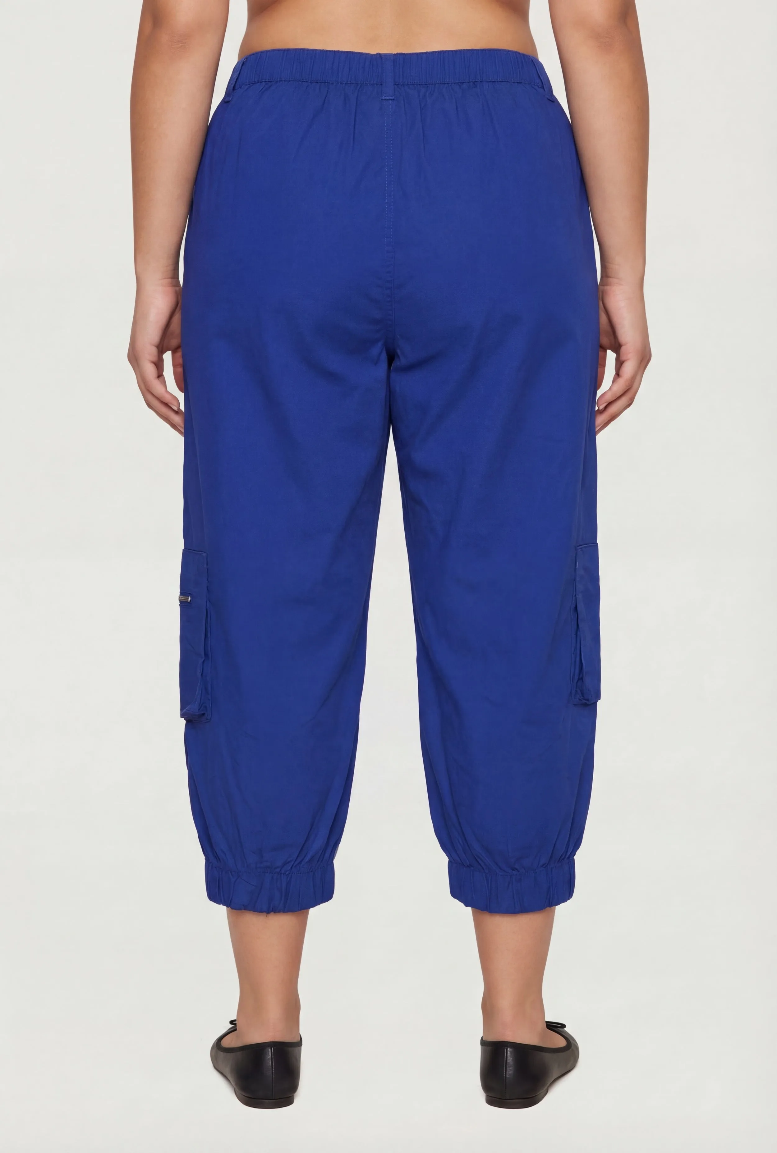 Plus Size High Waisted Cargo Capris with Zip Pockets sold by Rainbow product image thumbnail 5