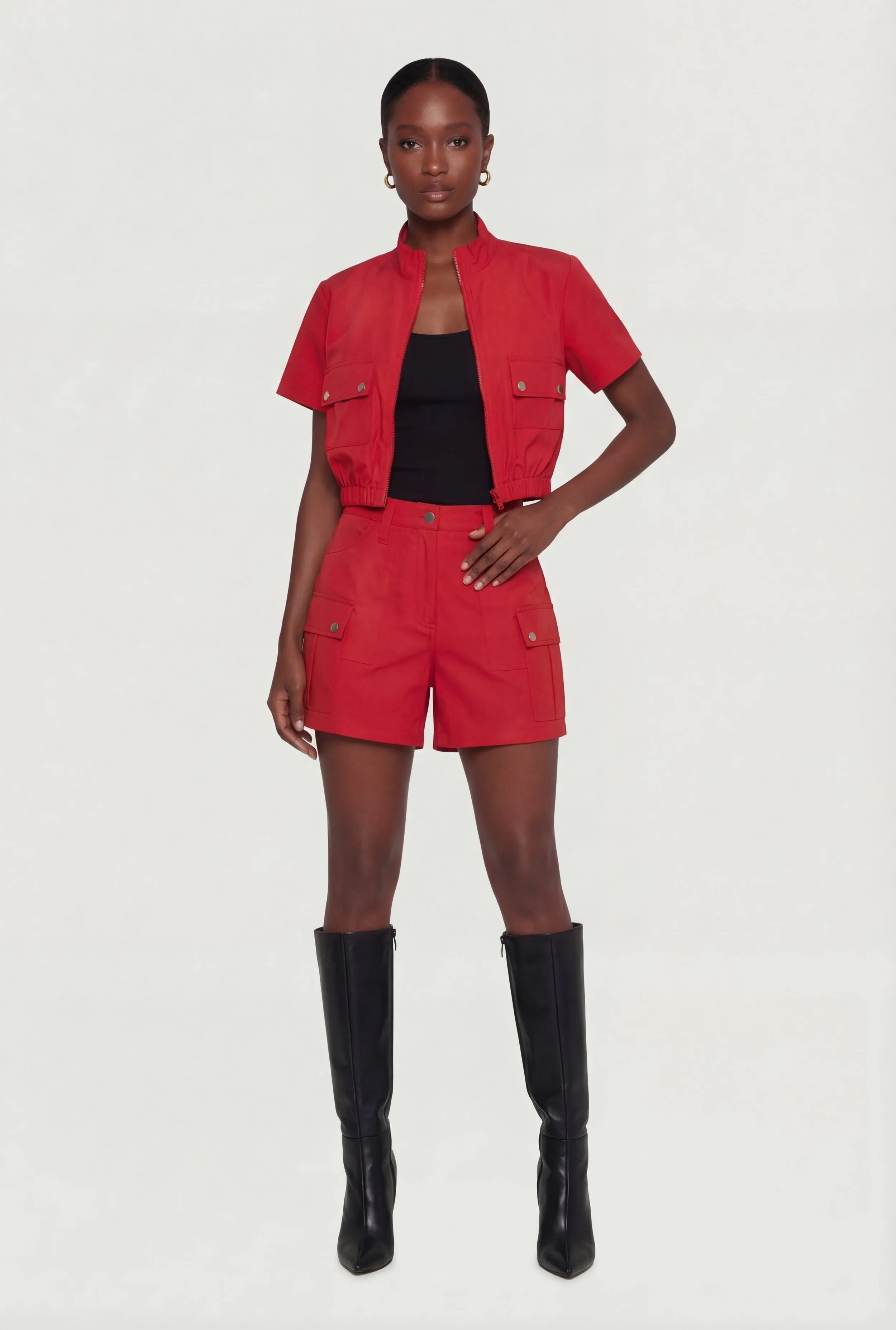 High Waisted Cargo Shorts sold by Rainbow