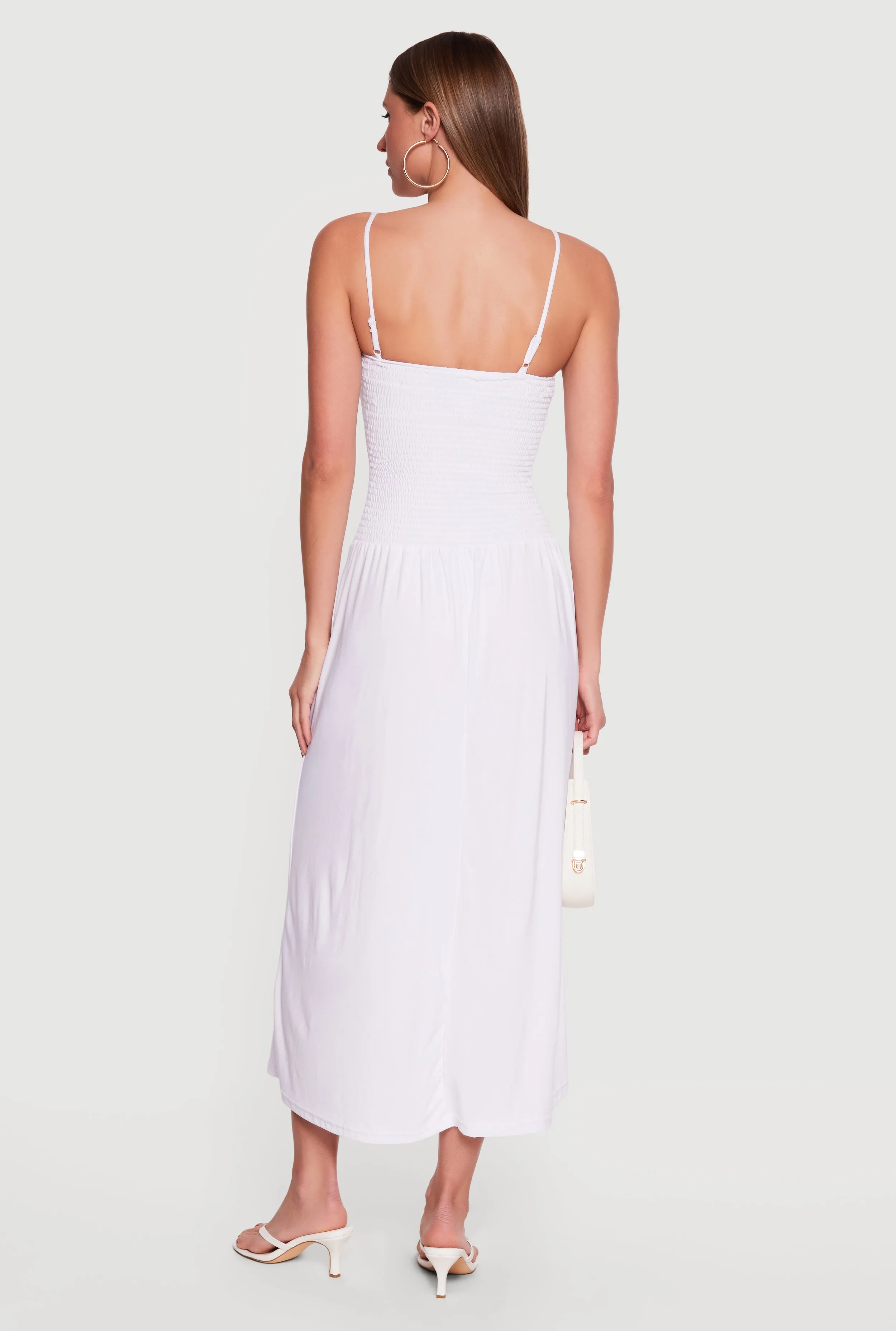 Scoop Neck Smocked Fit and Flare Midi Dress sold by Rainbow product image thumbnail 3