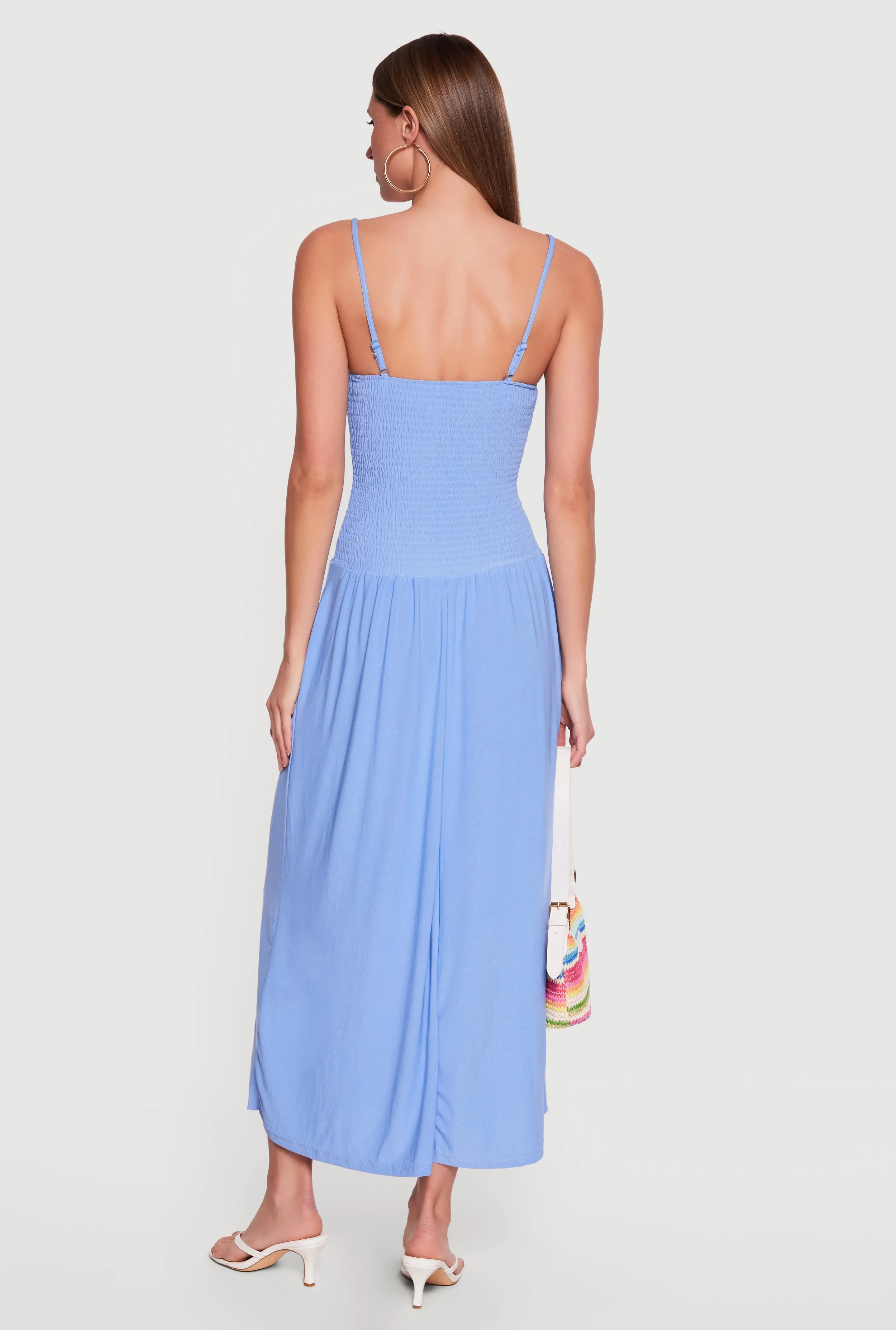 Scoop Neck Smocked Fit and Flare Midi Dress sold by Rainbow product image thumbnail 3