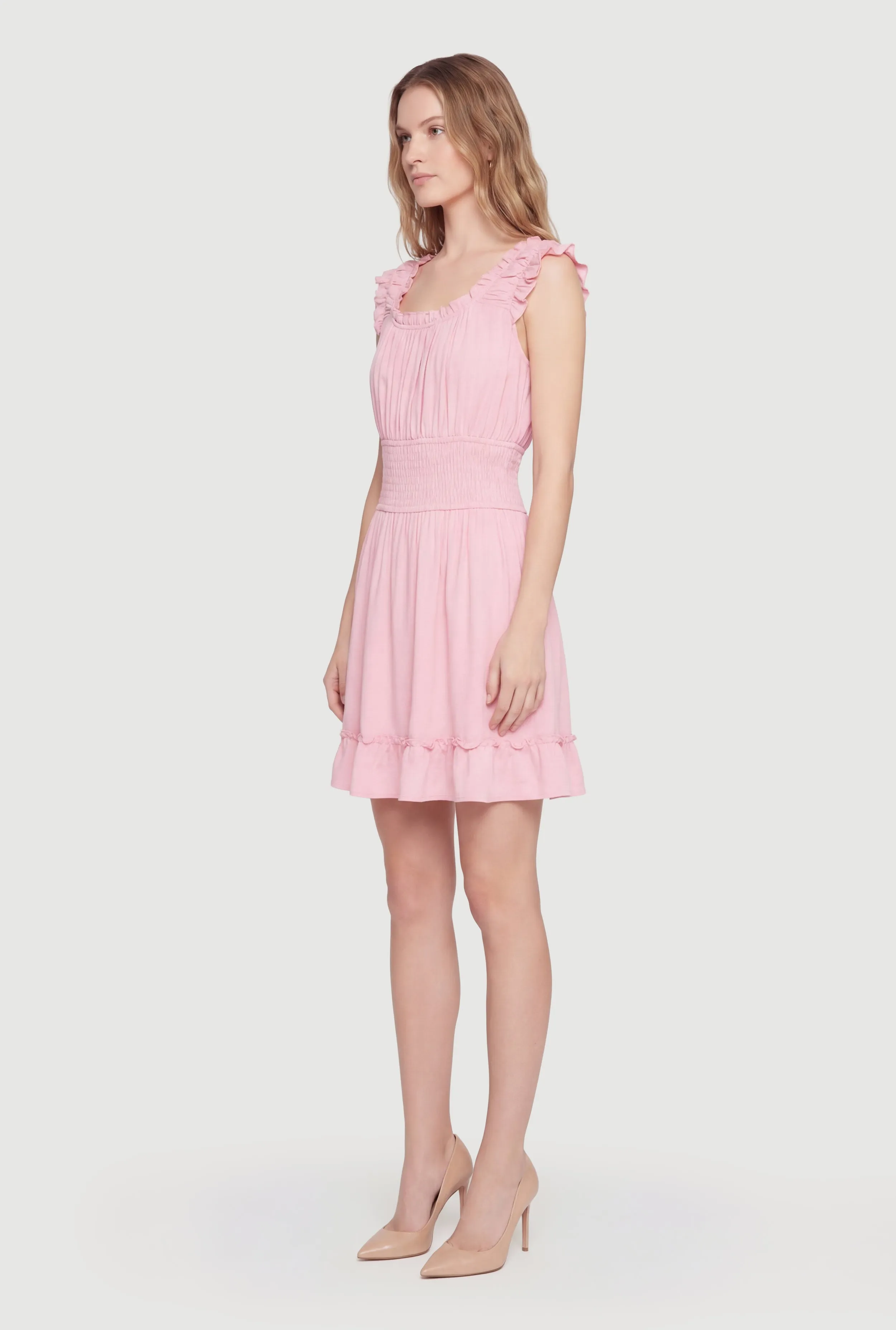 Square Neck Smocked Waist Peasant Dress sold by Rainbow product image thumbnail 2