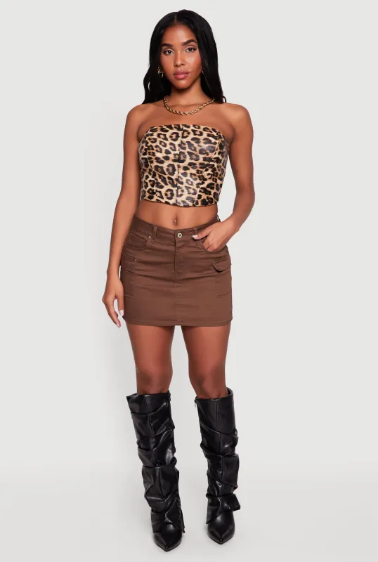 WAX Solid Twill Cargo Skirt made by Rainbow