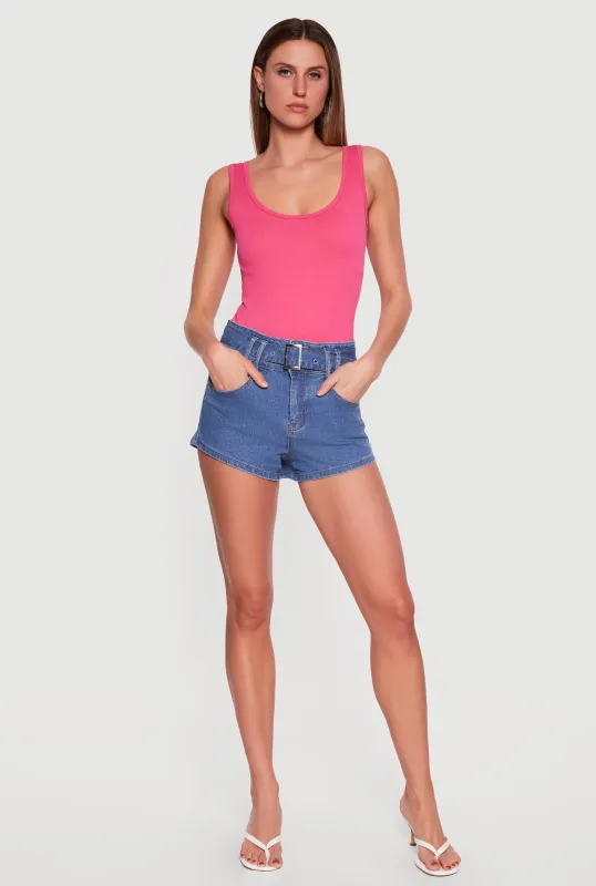 Almost Famous Denim Shorts with Belt made by Almost Famous