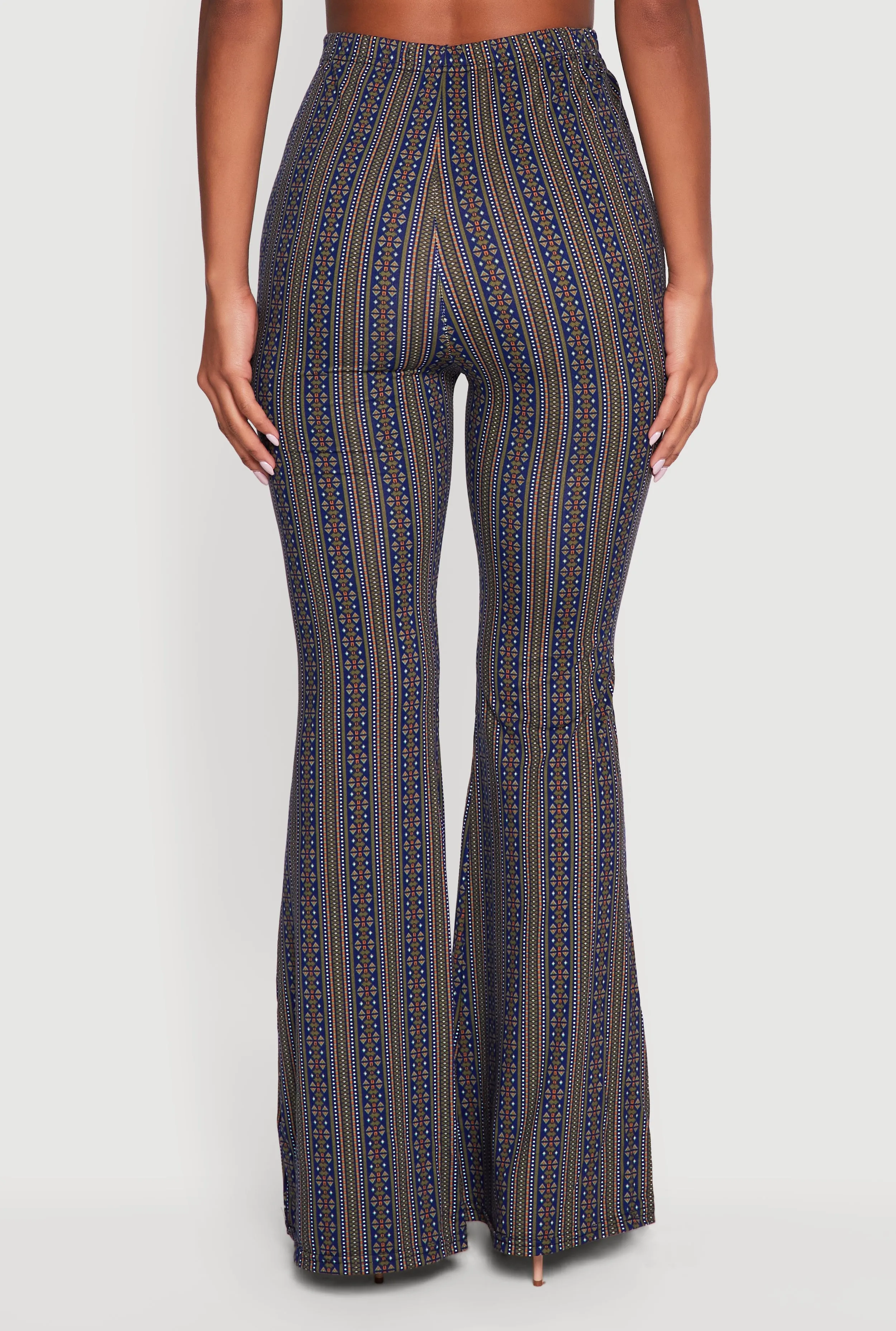 High Waisted Printed Pattern Flared Leggings sold by Rainbow product image thumbnail 5