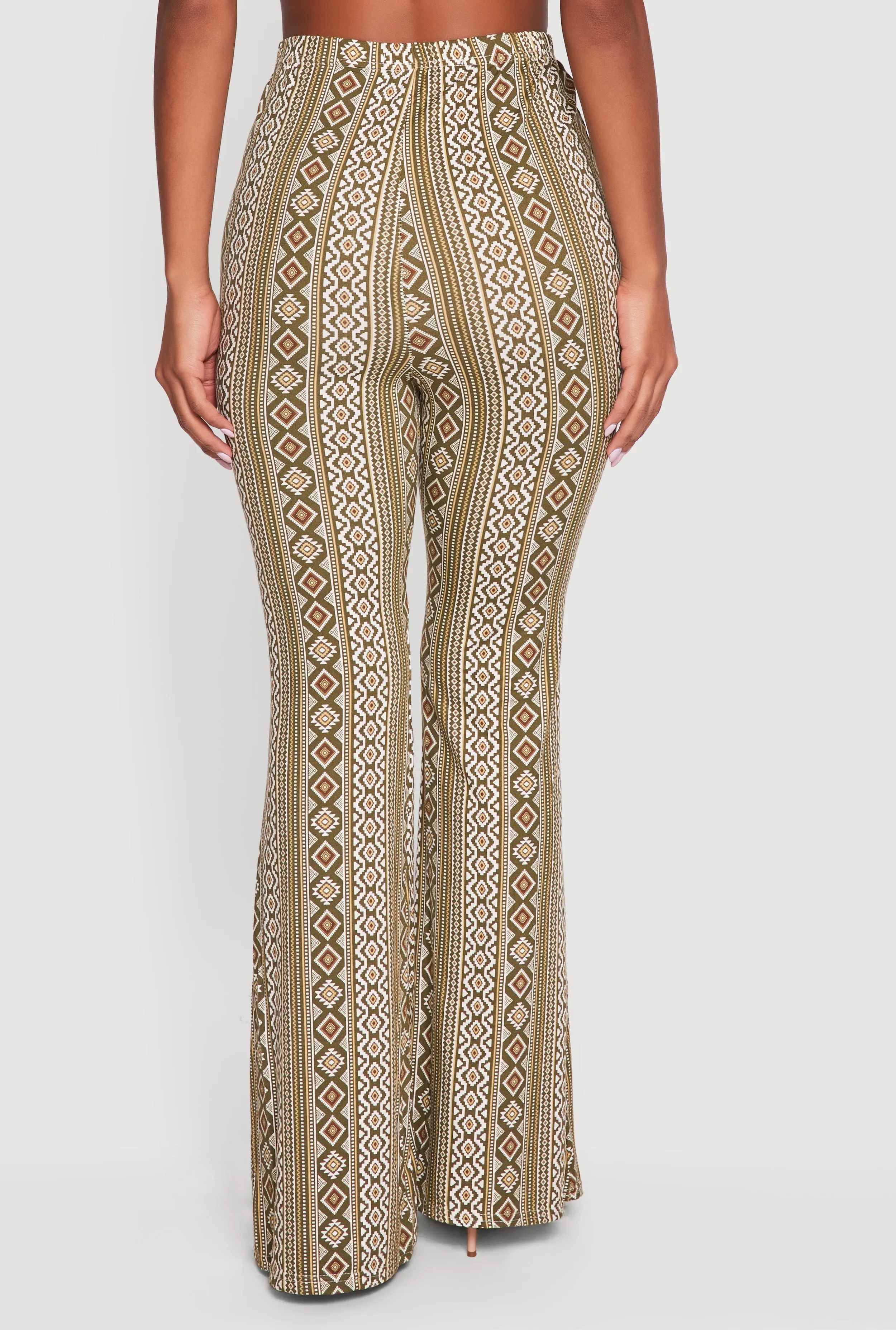 High Waisted Printed Pattern Flared Leggings sold by Rainbow product image thumbnail 5