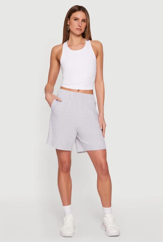 Elastic Waist Pull On Sweatshorts made by Rainbow