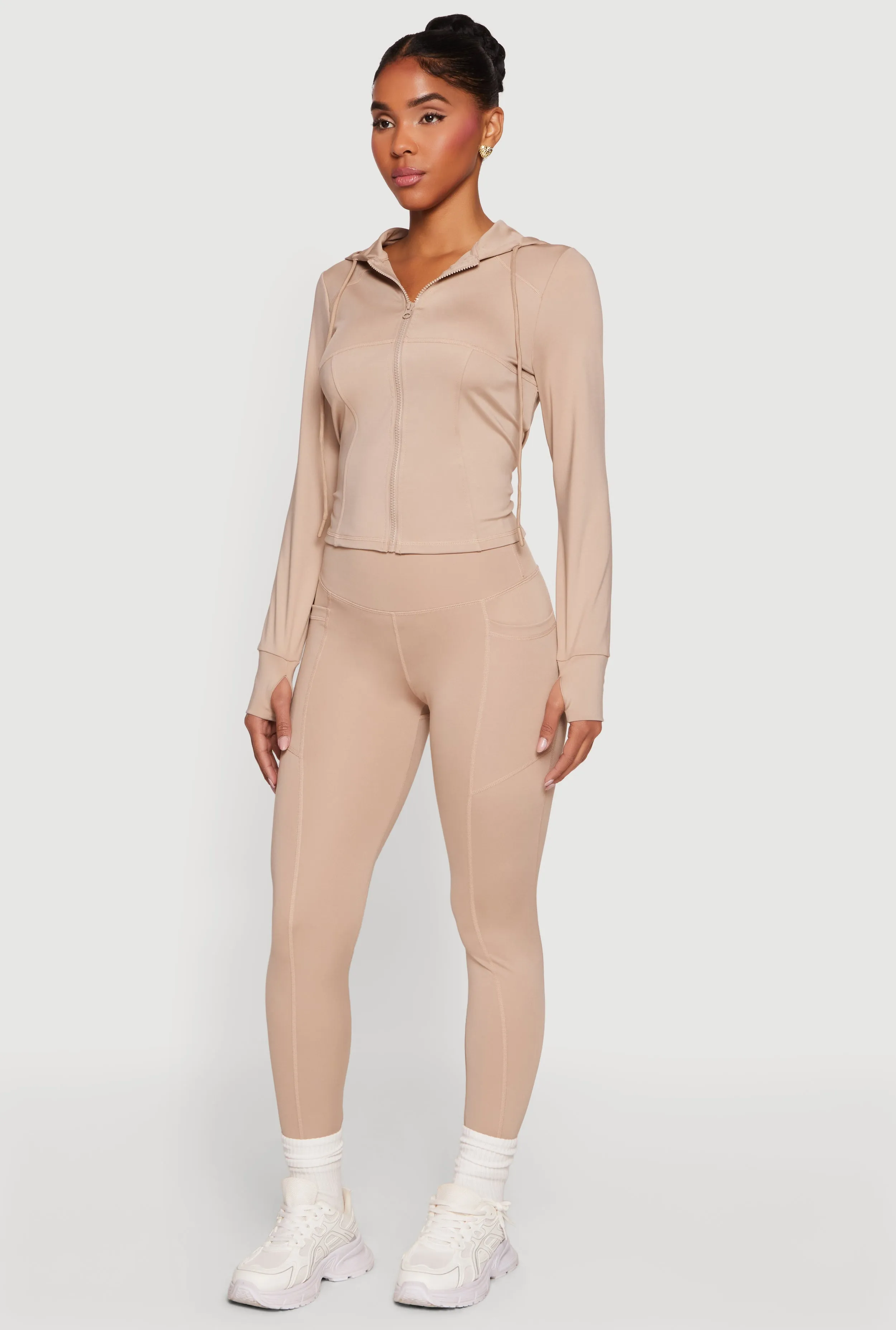Solid Cell Phone Pocket Leggings sold by Rainbow product image thumbnail 2