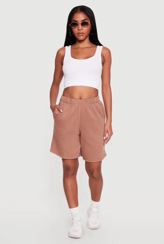 Elastic Waist Pull On Sweatshorts made by Rainbow