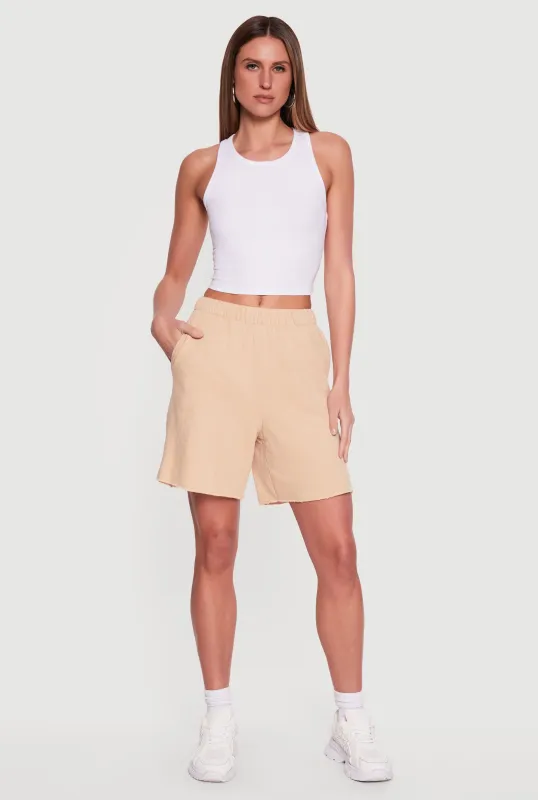 Elastic Waist Pull On Sweatshorts made by Rainbow