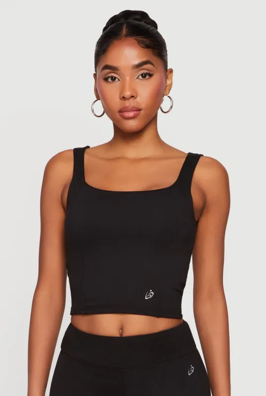 Sleeveless Square Neck Cropped Tank Top made by Rainbow
