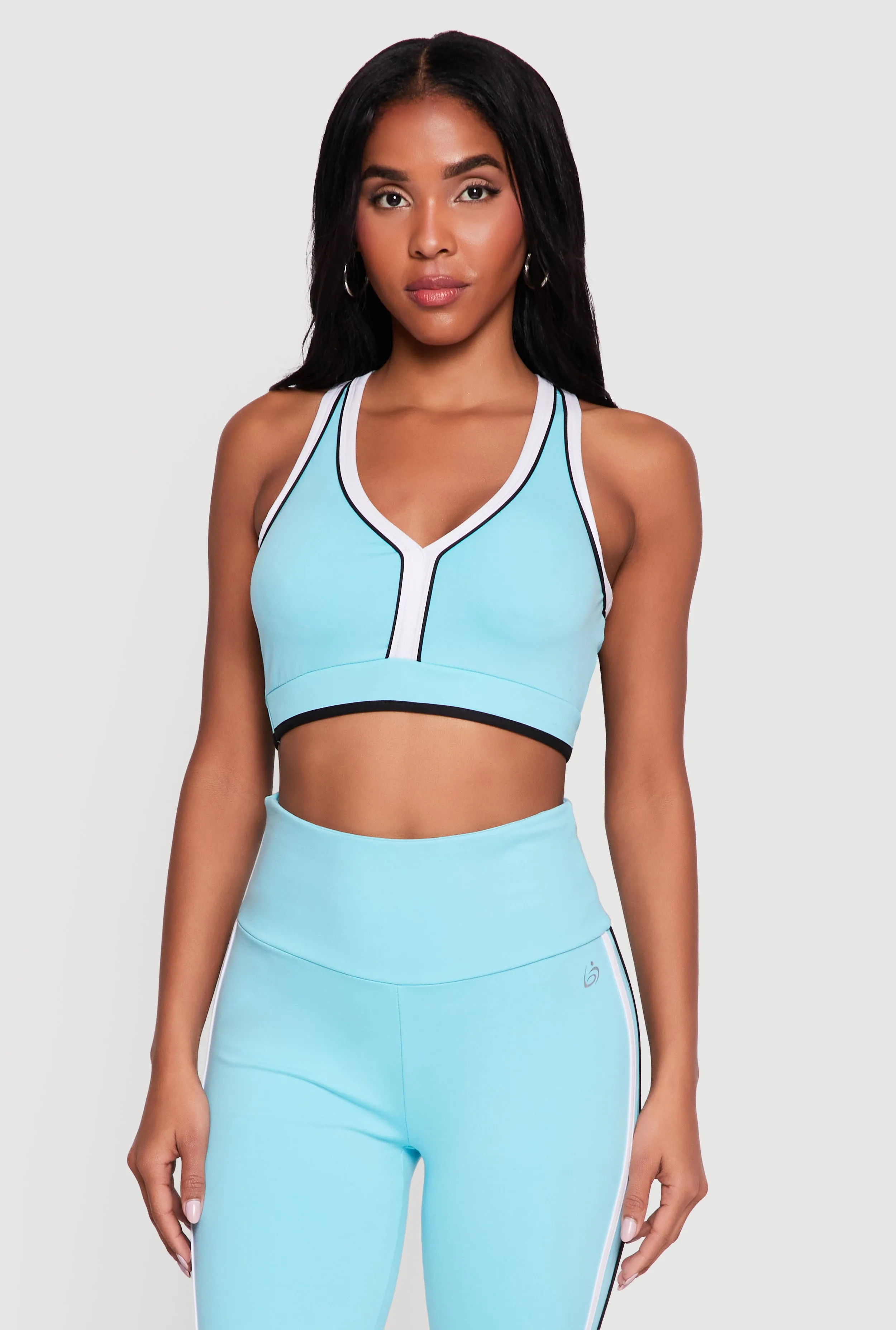 Contrast Trim Racerback Sports Bra sold by Rainbow product image thumbnail 3