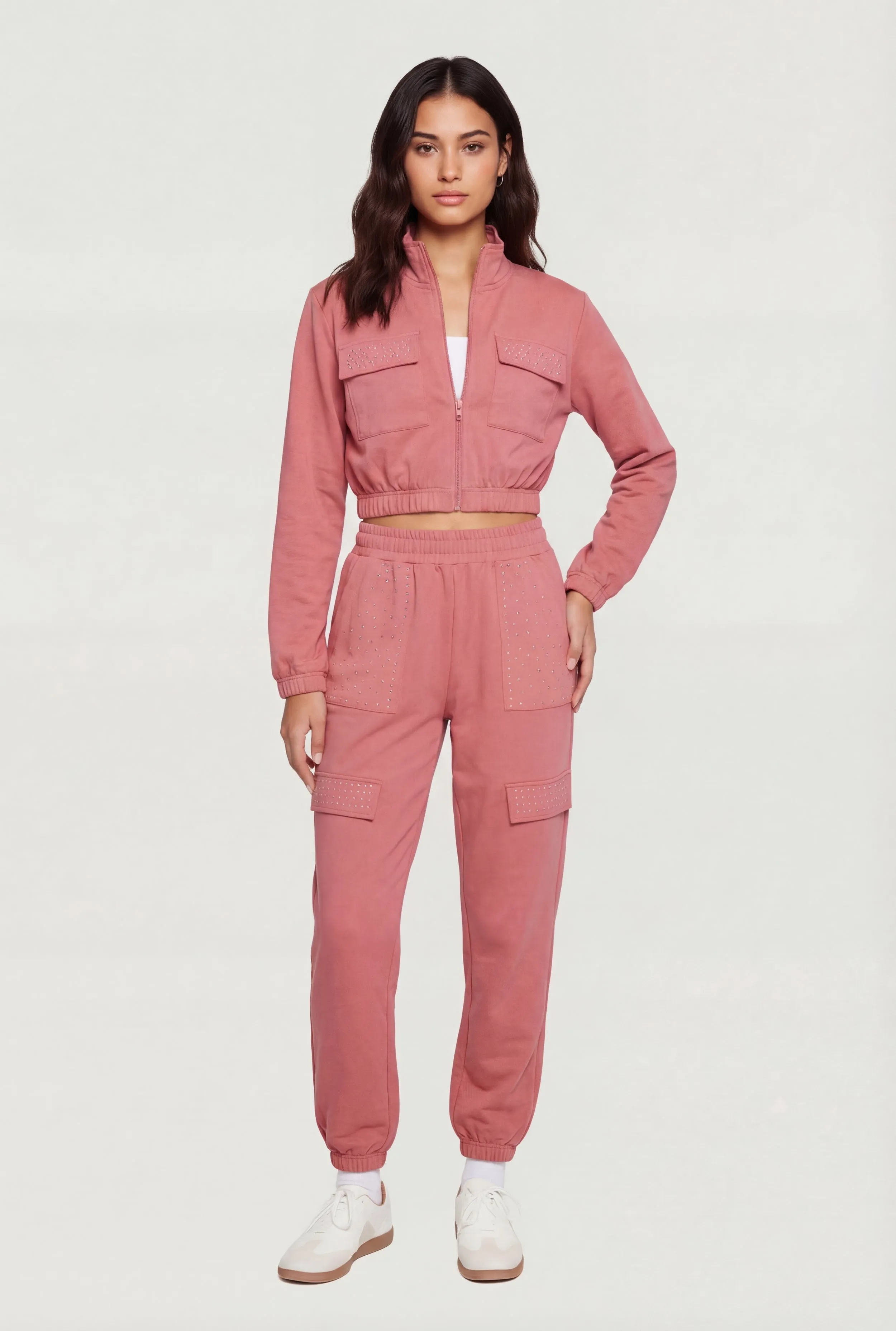 High Waisted Rhinestone Detail Joggers sold by Rainbow product image thumbnail 3