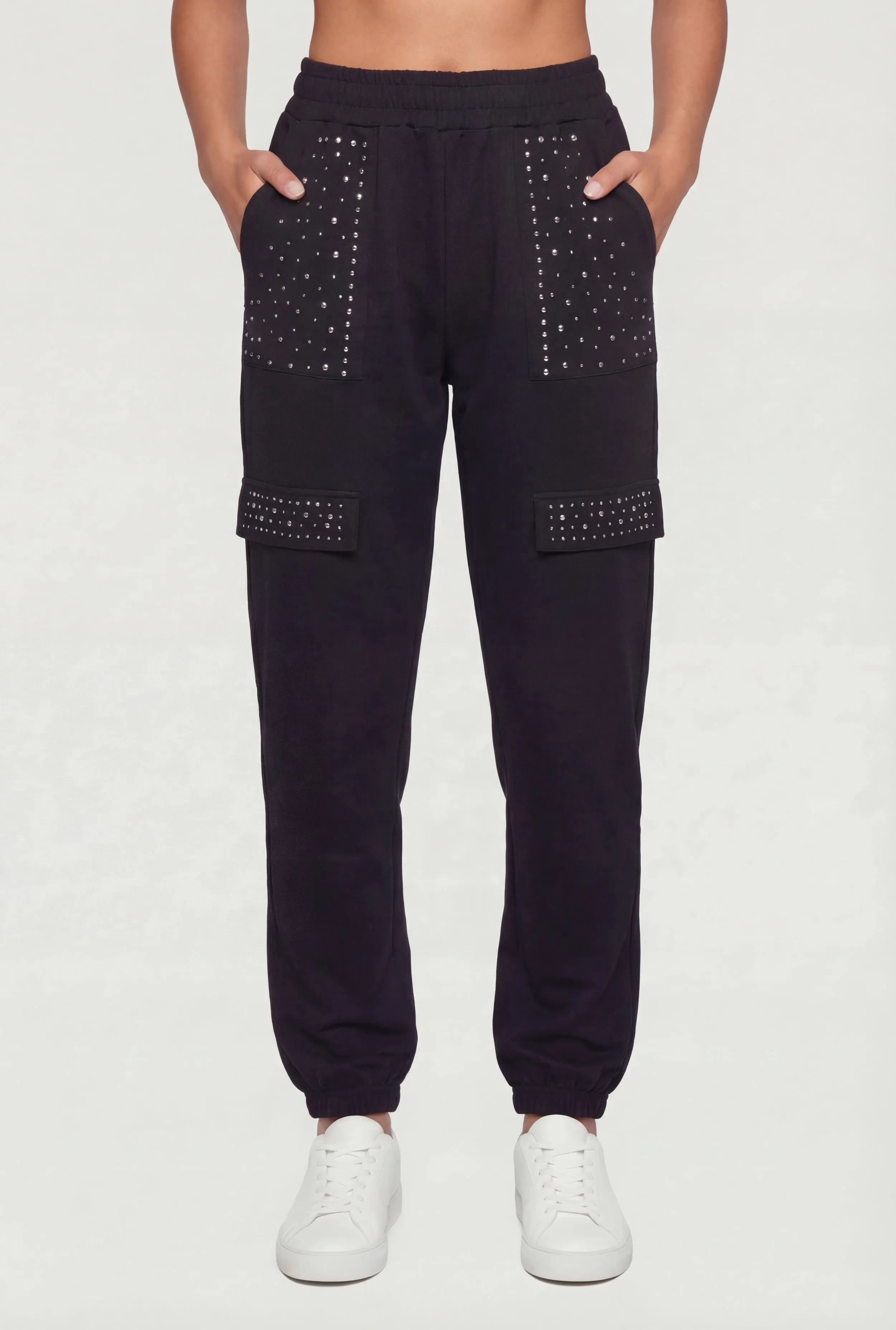 High Waisted Rhinestone Detail Joggers sold by Rainbow product image thumbnail 3