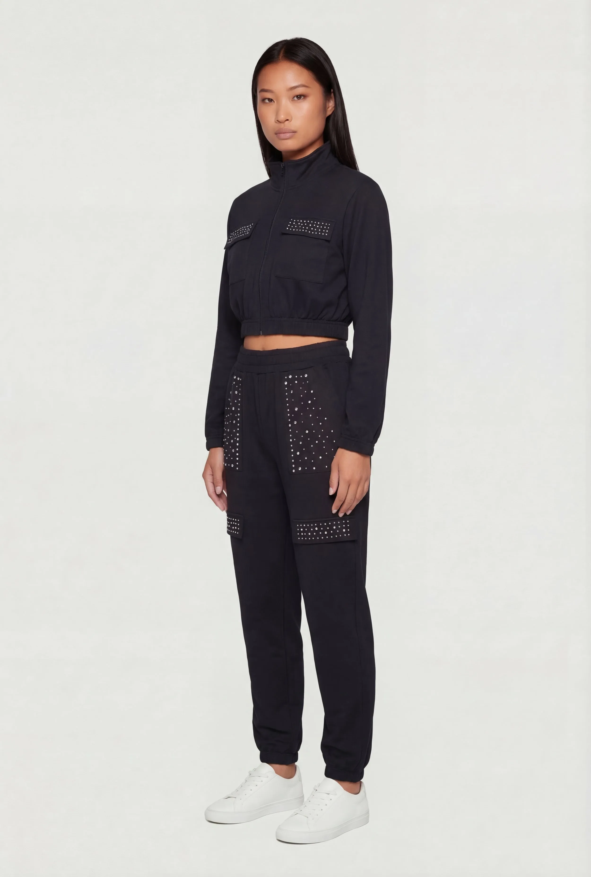 High Waisted Rhinestone Detail Joggers sold by Rainbow product image thumbnail 2