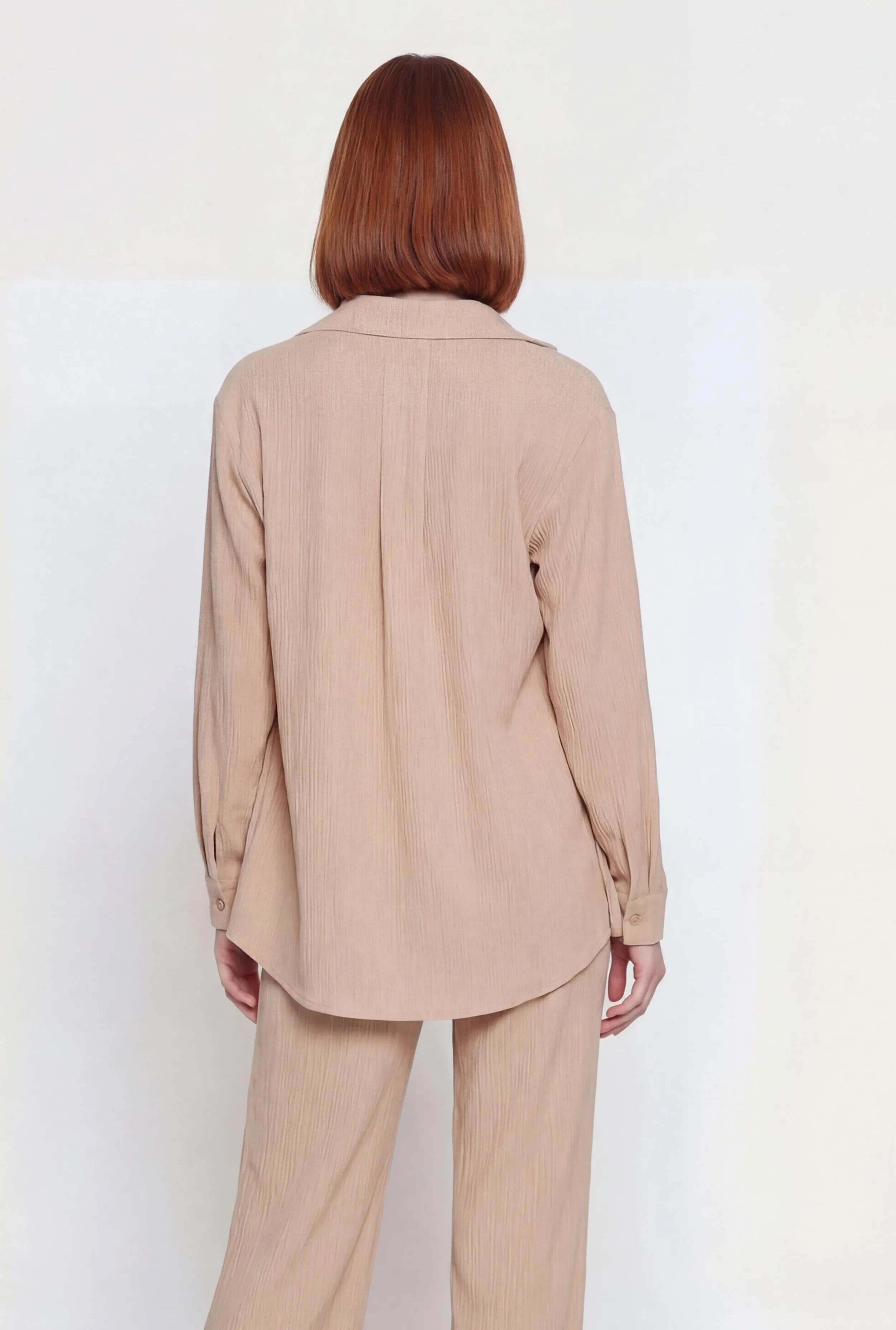 Solid Textured Knit Button Front Long Sleeve Shirt sold by Rainbow product image thumbnail 5