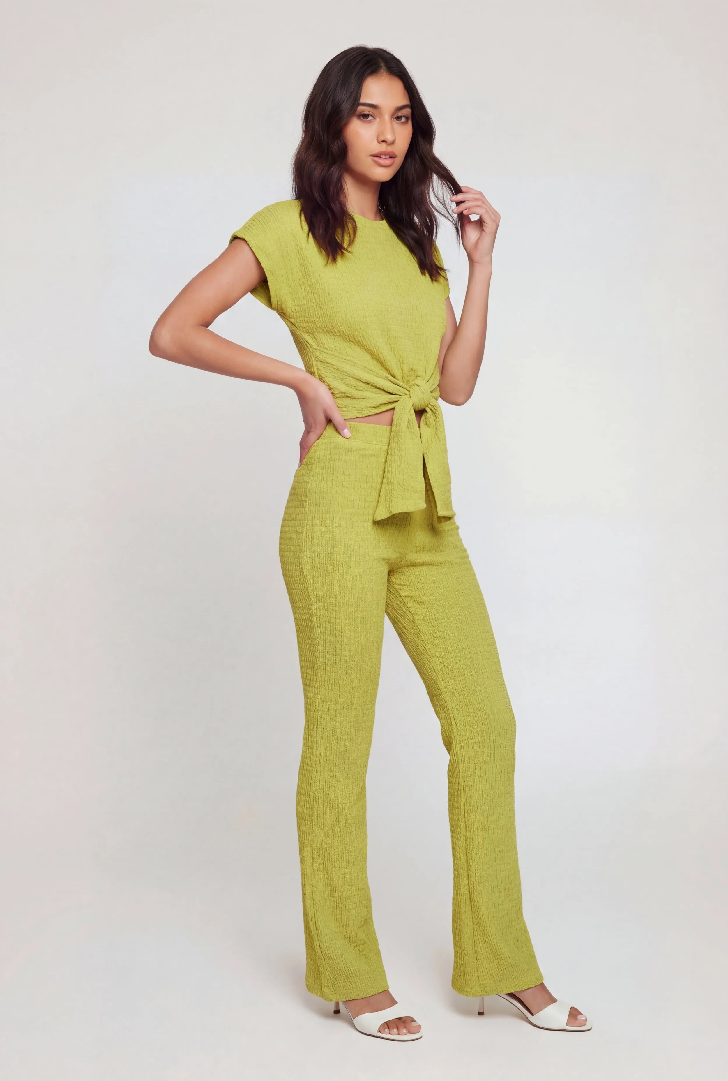 Textured Knit Straight Leg Casual Pants sold by Rainbow product image thumbnail 2