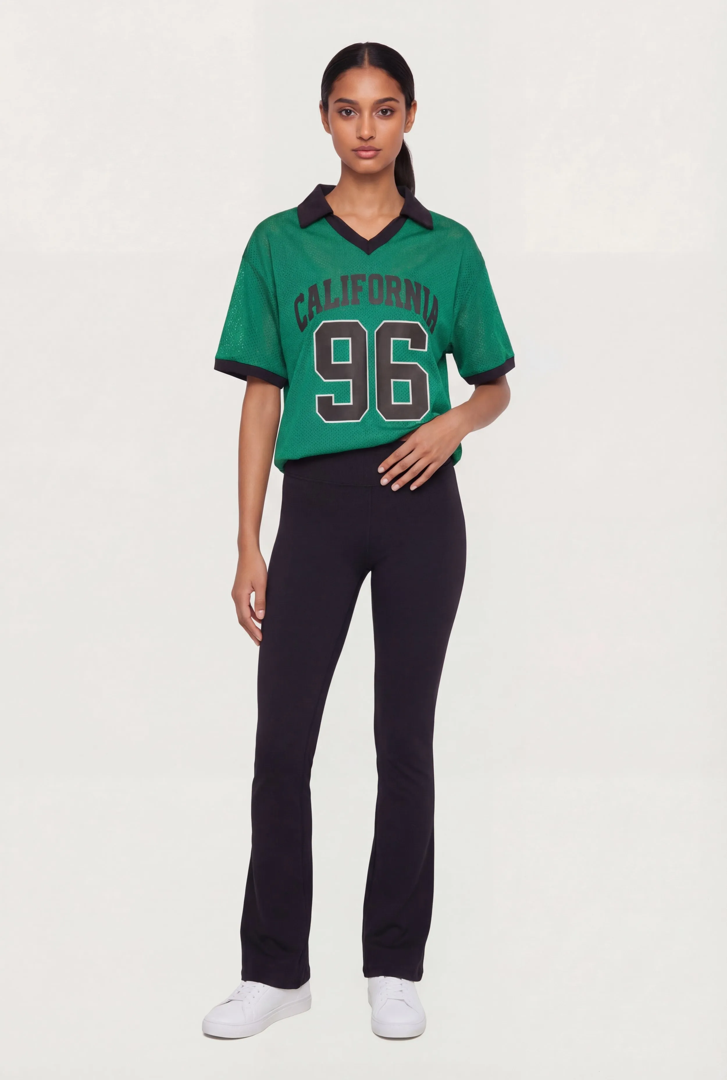 California 96 Collared Graphic Jersey Top sold by Rainbow