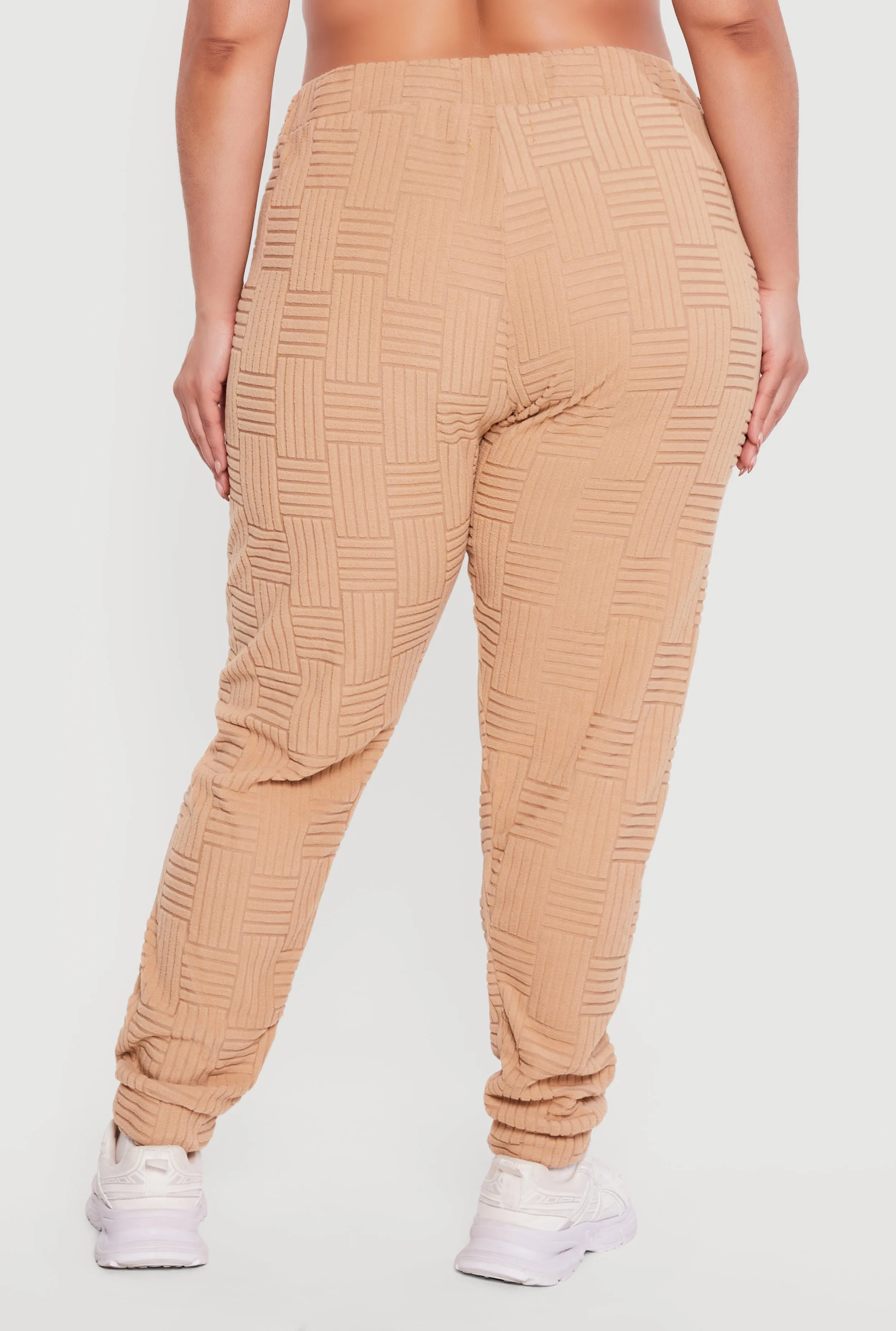 Plus Size Geometric Terry Cloth Drawstring Waist Sweatpants sold by Rainbow product image thumbnail 5