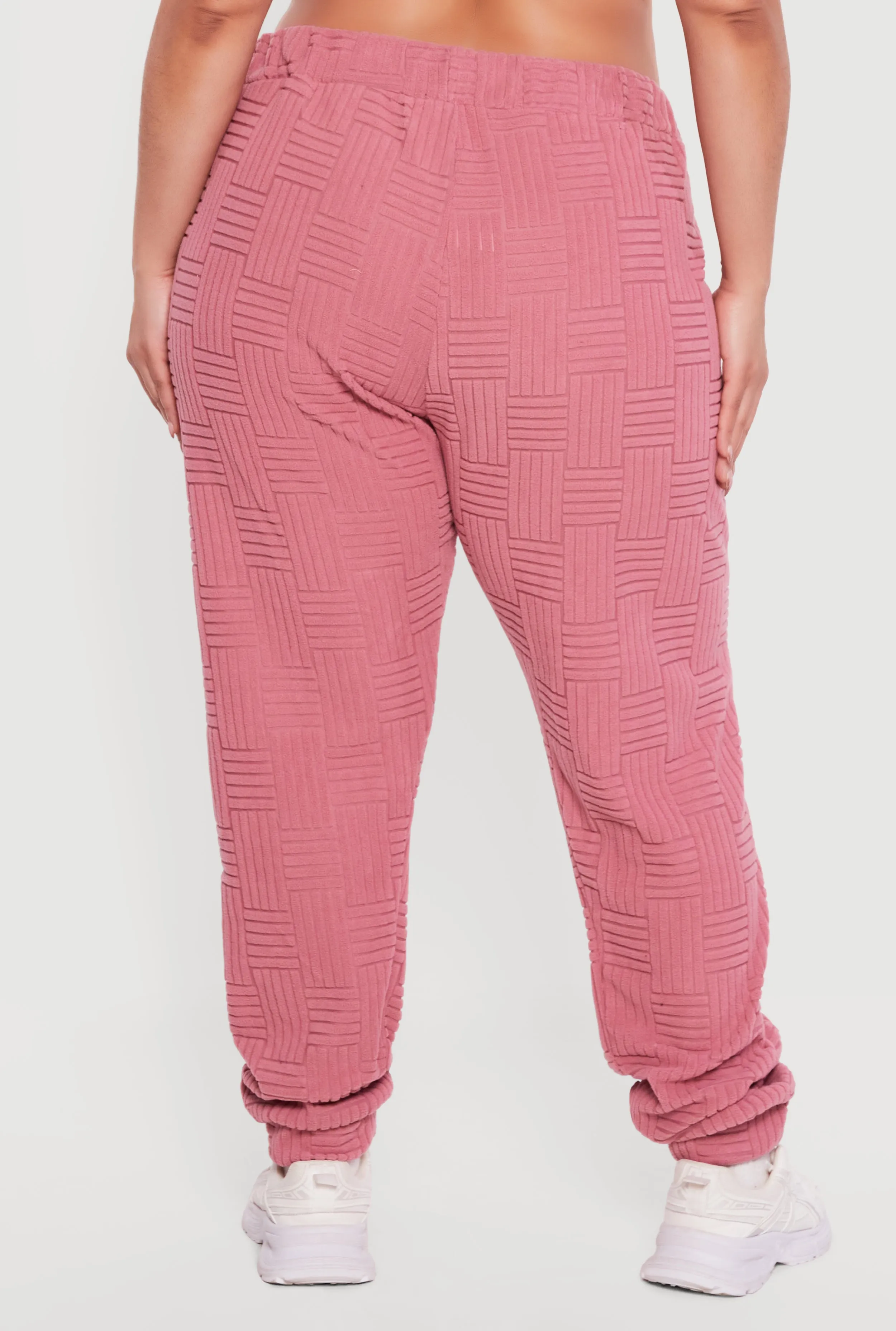 Plus Size Geometric Terry Cloth Drawstring Waist Sweatpants sold by Rainbow product image thumbnail 5